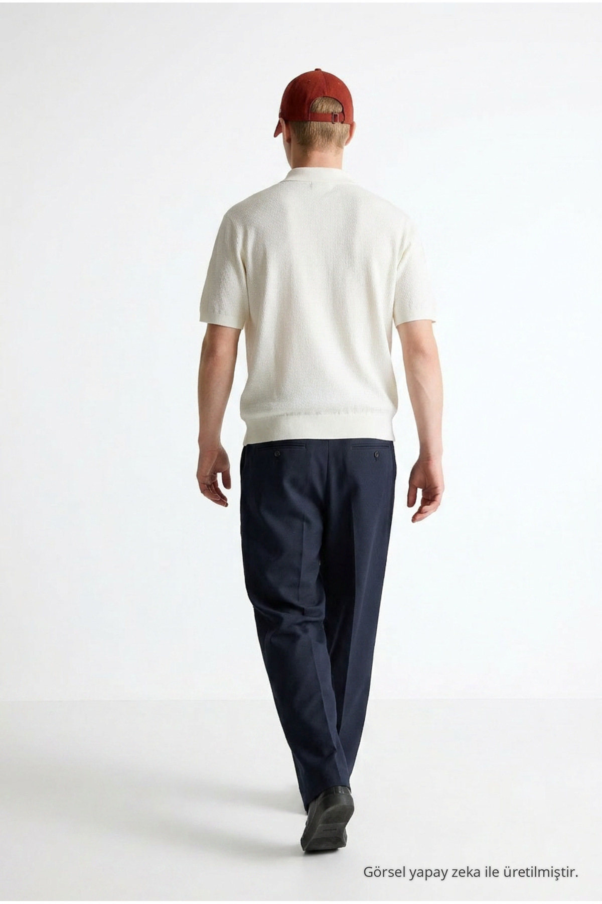 Erkek Premium Comfort Dokulu Krem Polo Yaka T Shirt 5