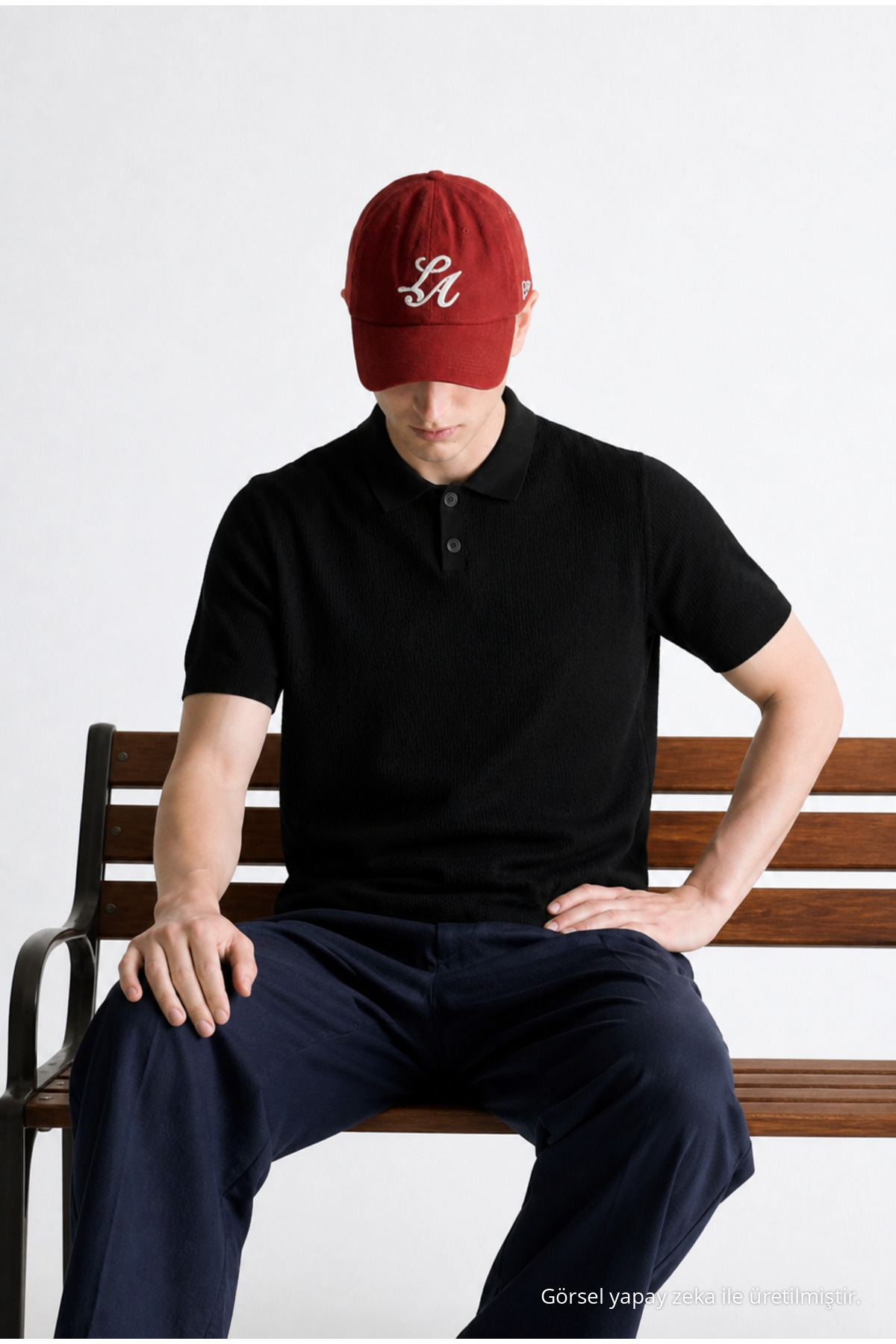 Erkek Premium Comfort Dokulu Siyah Polo Yaka T Shirt 5