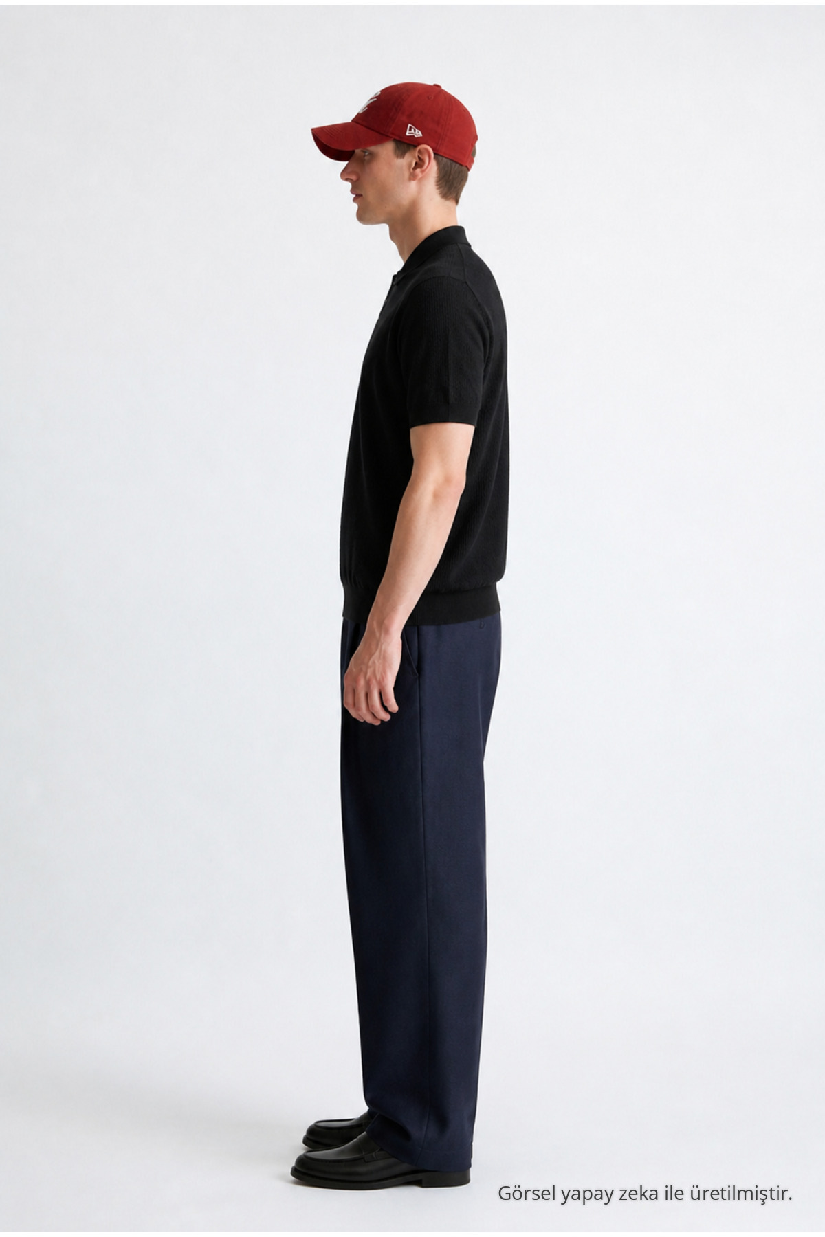 Erkek Premium Comfort Dokulu Siyah Polo Yaka T Shirt 4