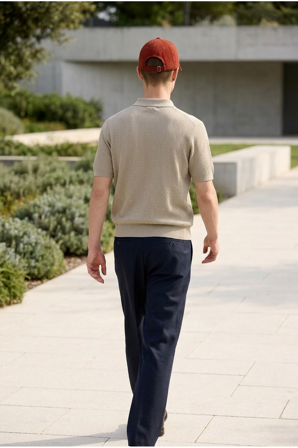 Erkek Premium Comfort Dokulu Bej Polo Yaka T Shirt 7