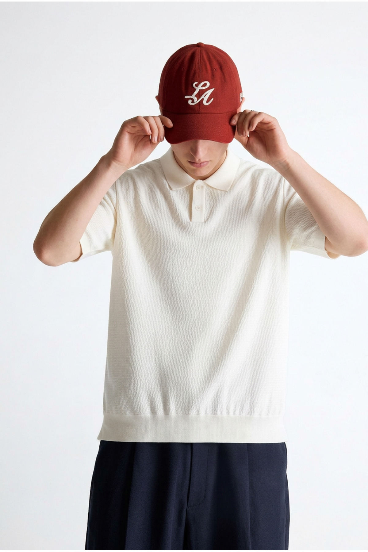 Erkek Premium Comfort Dokulu Krem Polo Yaka T Shirt 6