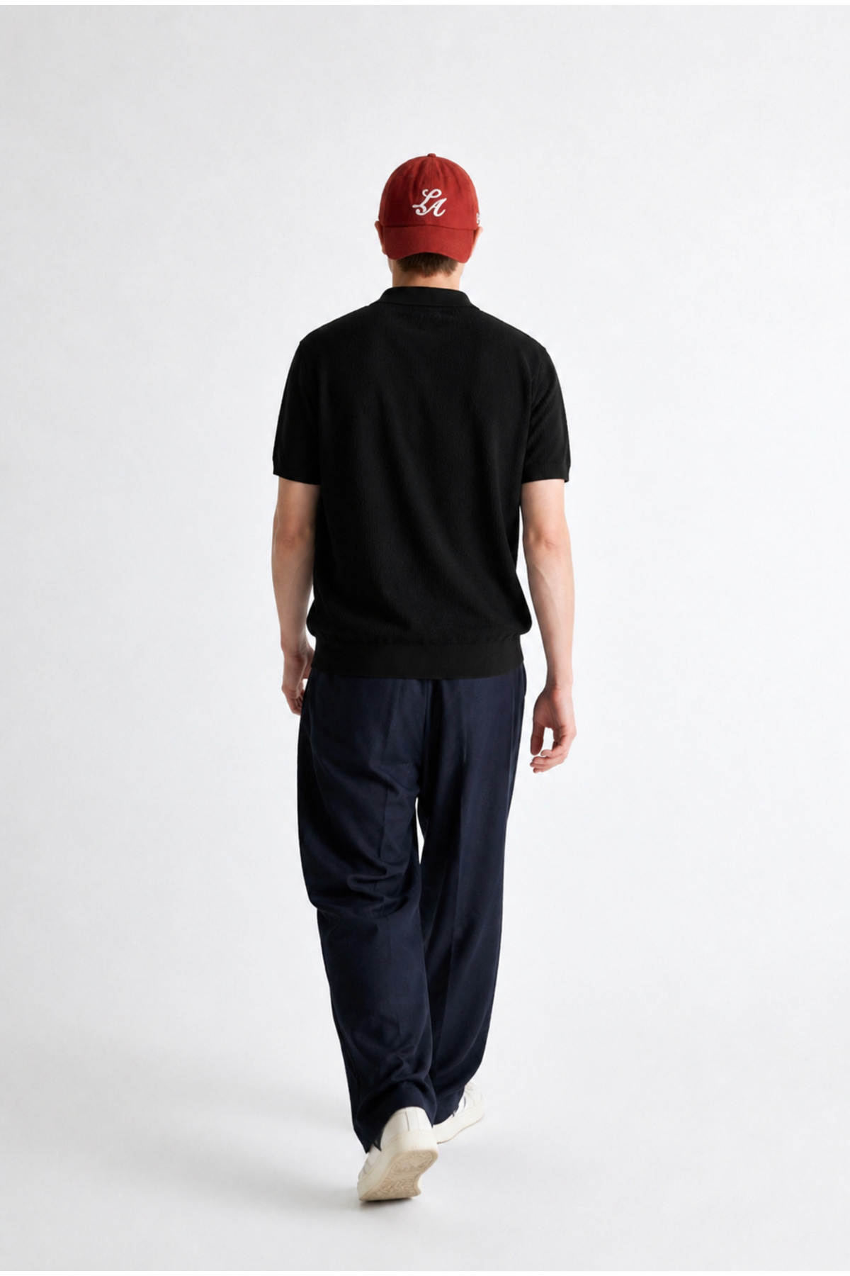 Erkek Premium Comfort Dokulu Siyah Polo Yaka T Shirt 7