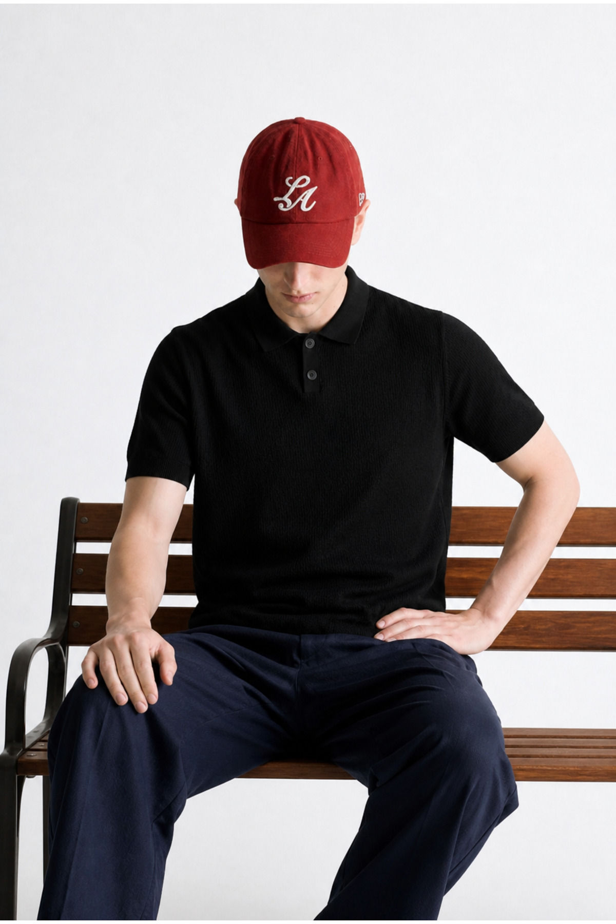 Erkek Premium Comfort Dokulu Siyah Polo Yaka T Shirt 6