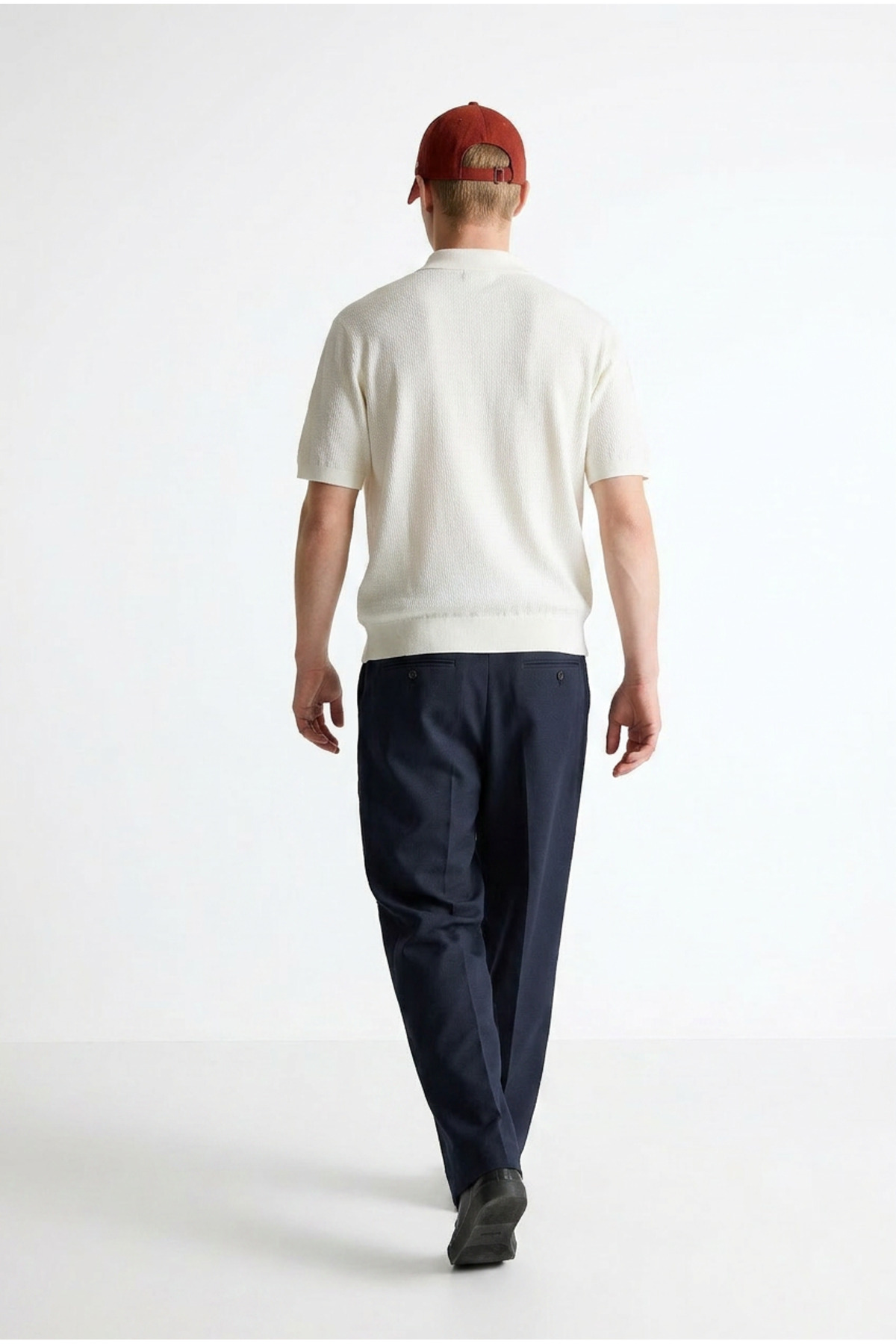 Erkek Premium Comfort Dokulu Krem Polo Yaka T Shirt 7