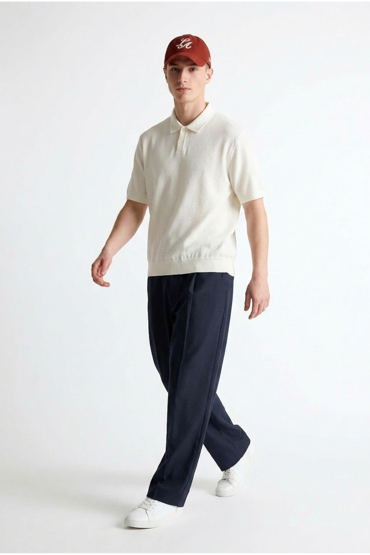 Erkek Premium Comfort Dokulu Krem Polo Yaka T Shirt 3