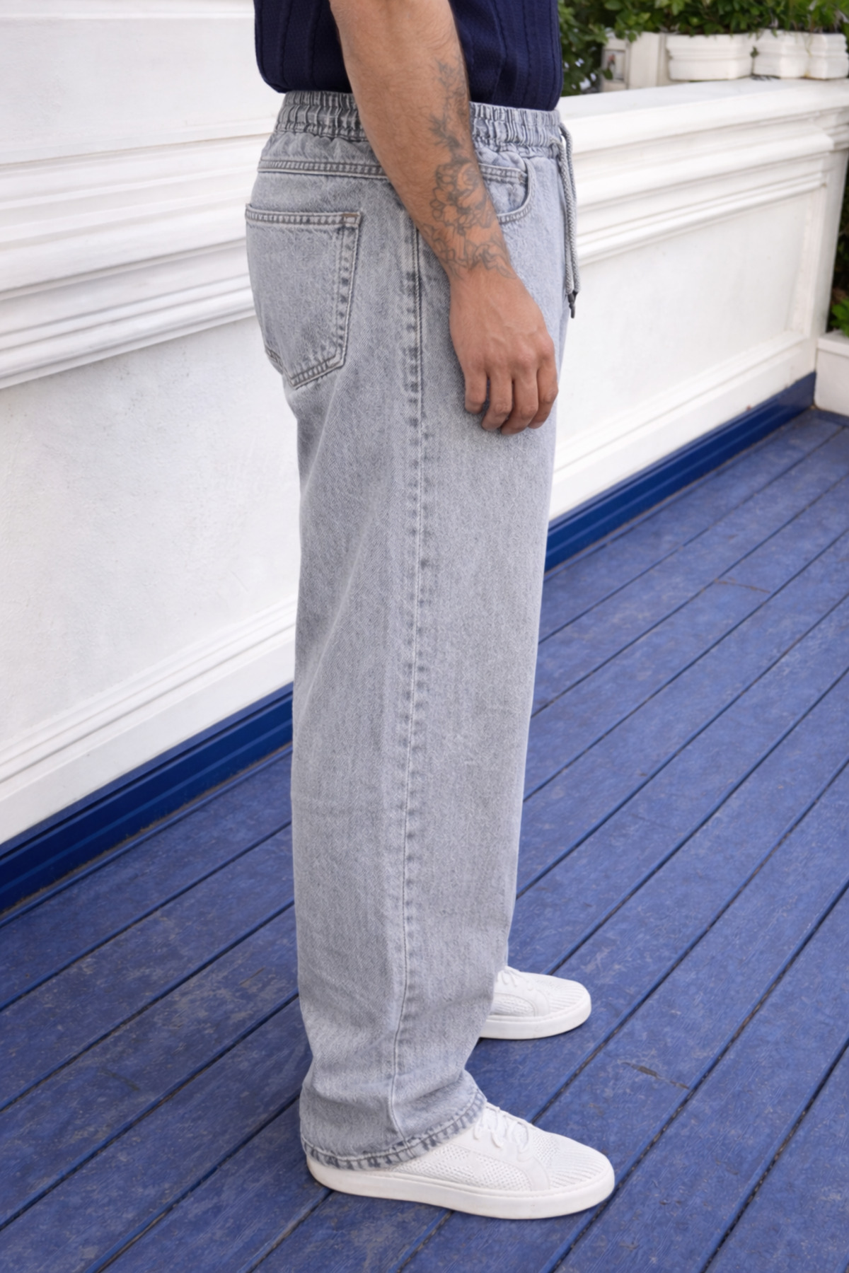 Erkek Jogger Premium Comfort Gri Baggy Pantolon 3