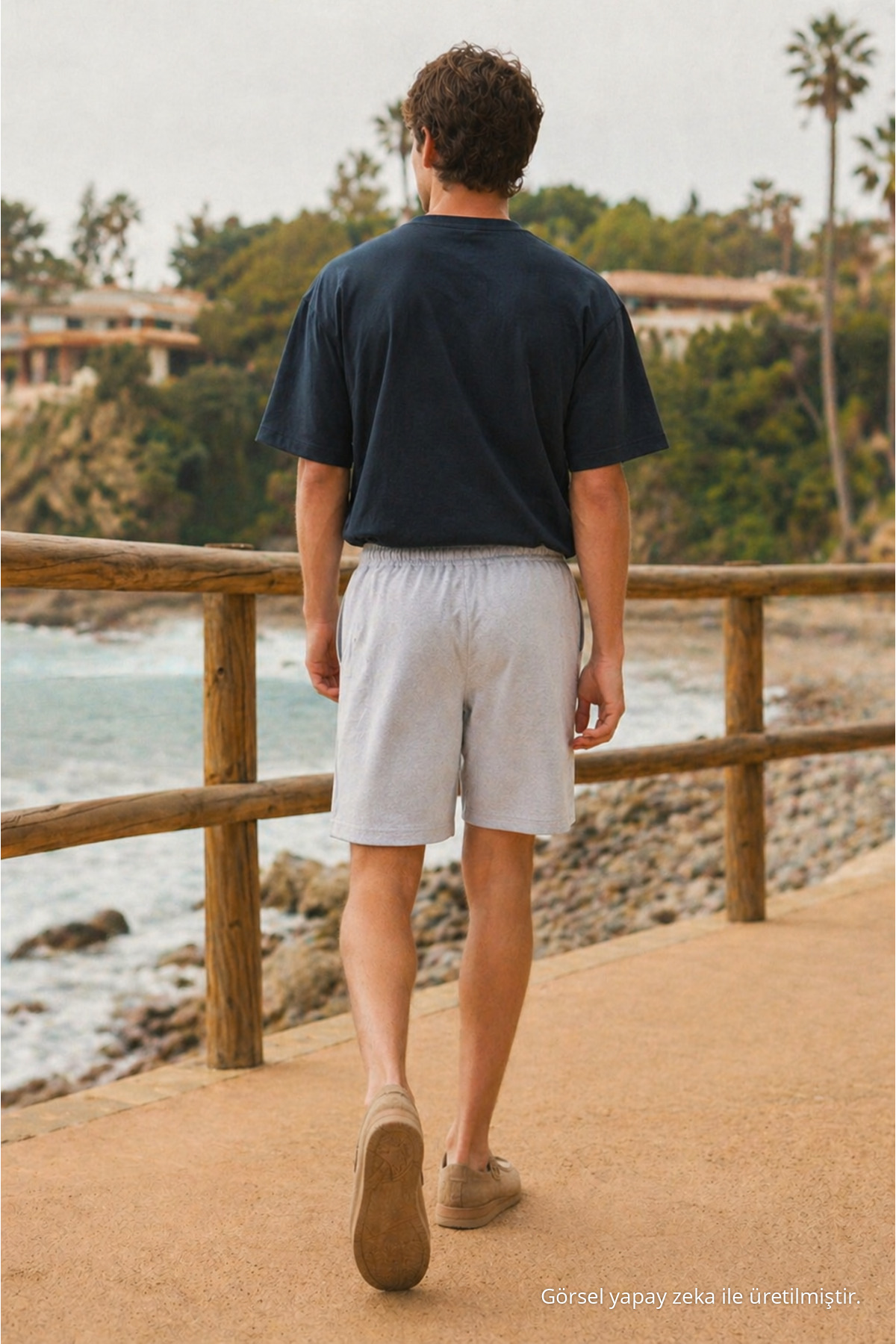 Erkek Trend Basic Jogger Bol Açık Kısa Şort 6