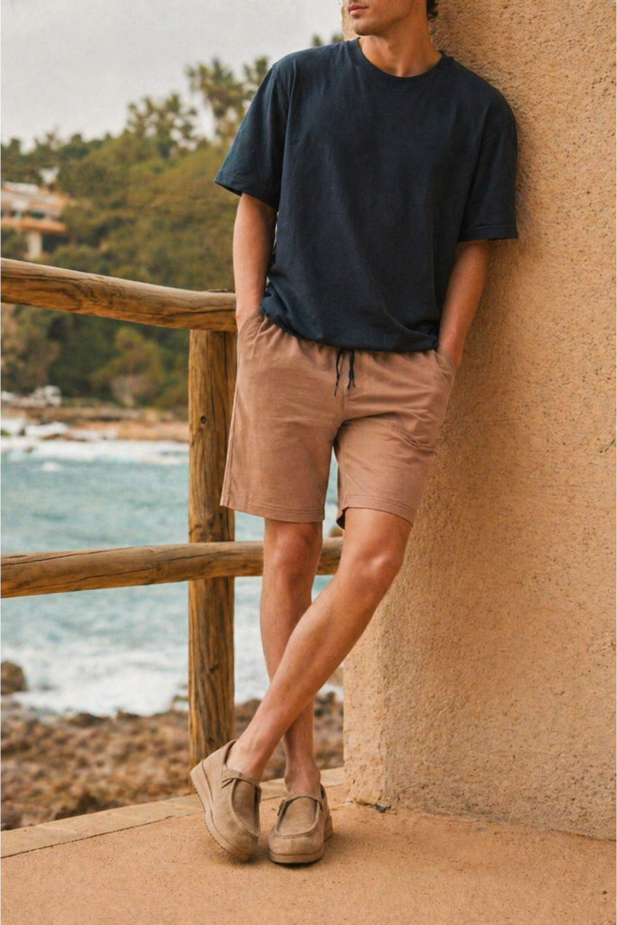 Erkek Trend Basic Jogger Bol Füme Kısa Şort 3