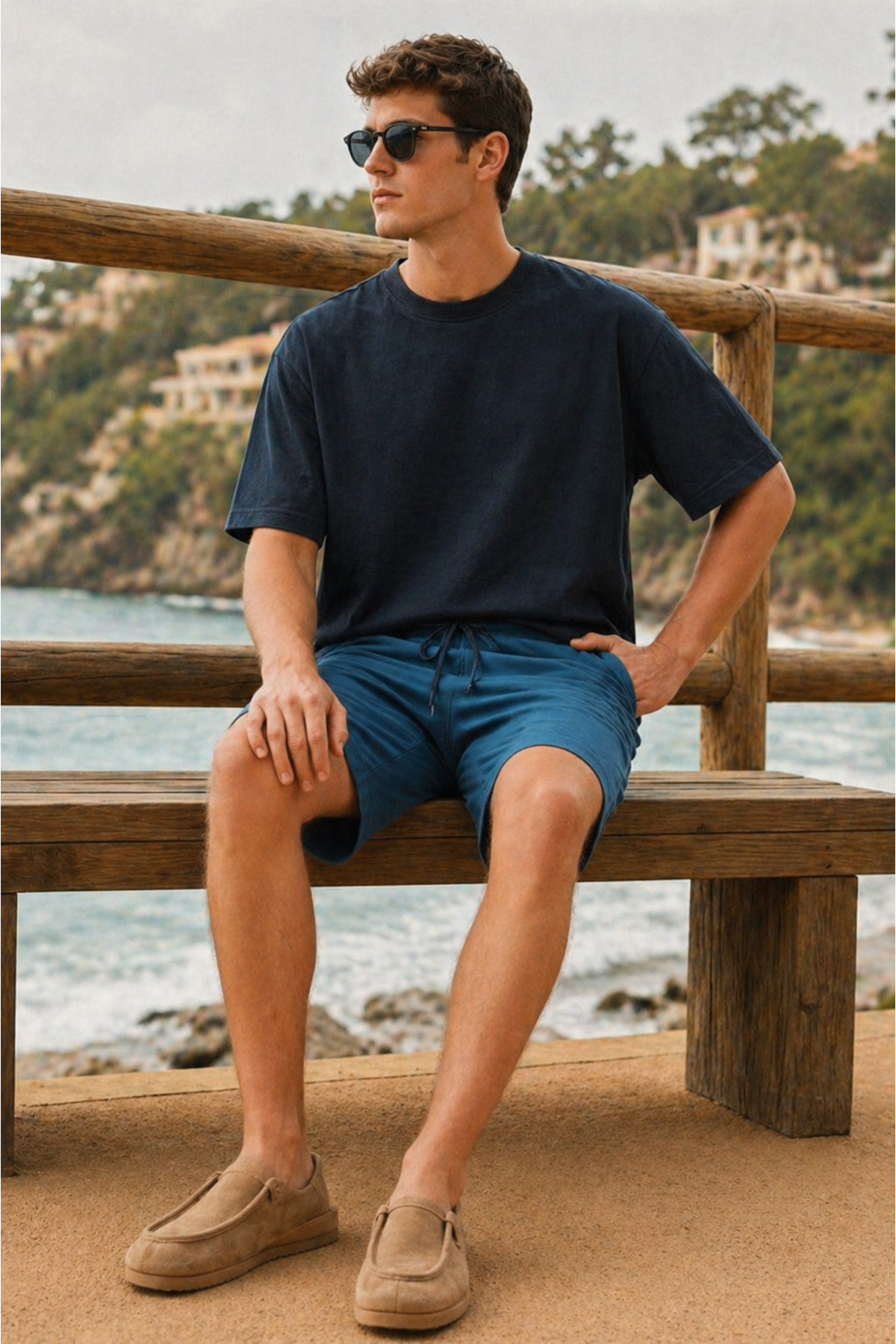Erkek Trend Basic Jogger Bol Füme Kısa Şort 5