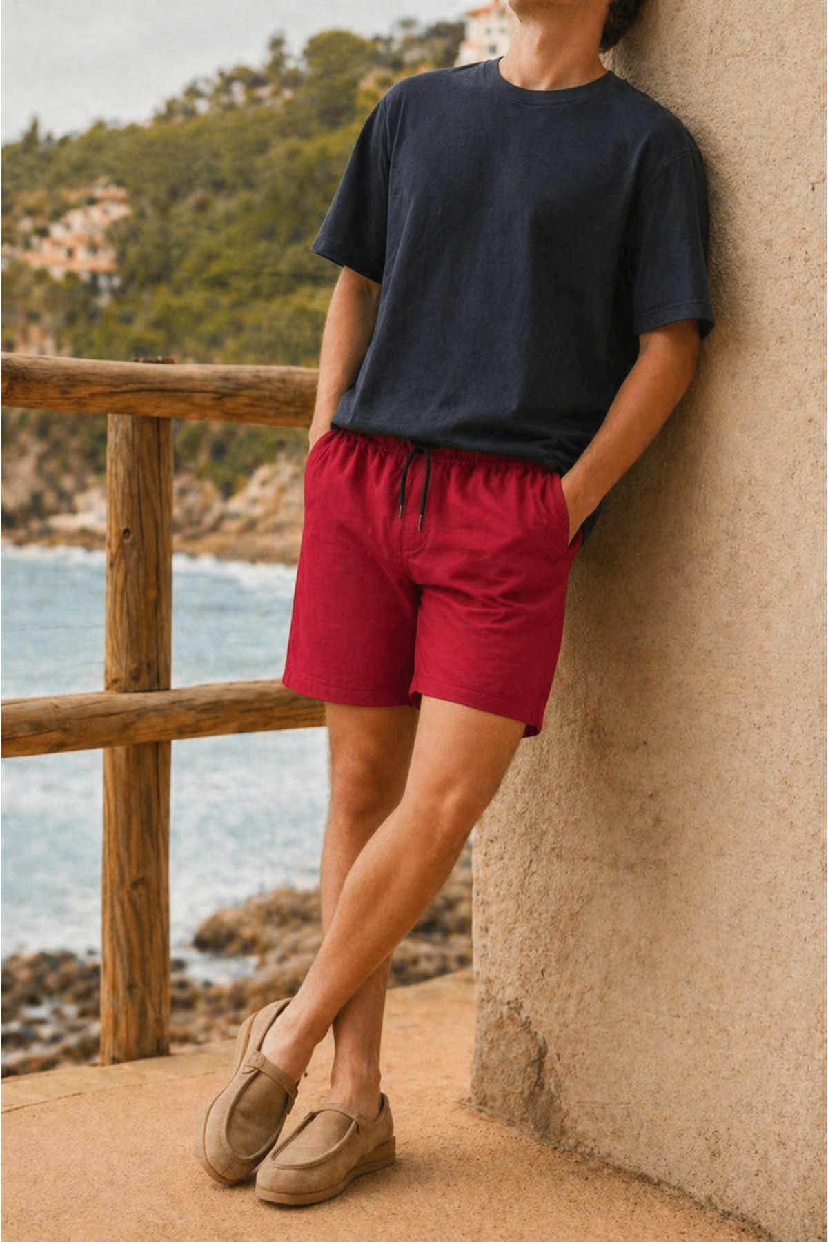 Erkek Trend Basic Jogger Bol Füme Kısa Şort 3