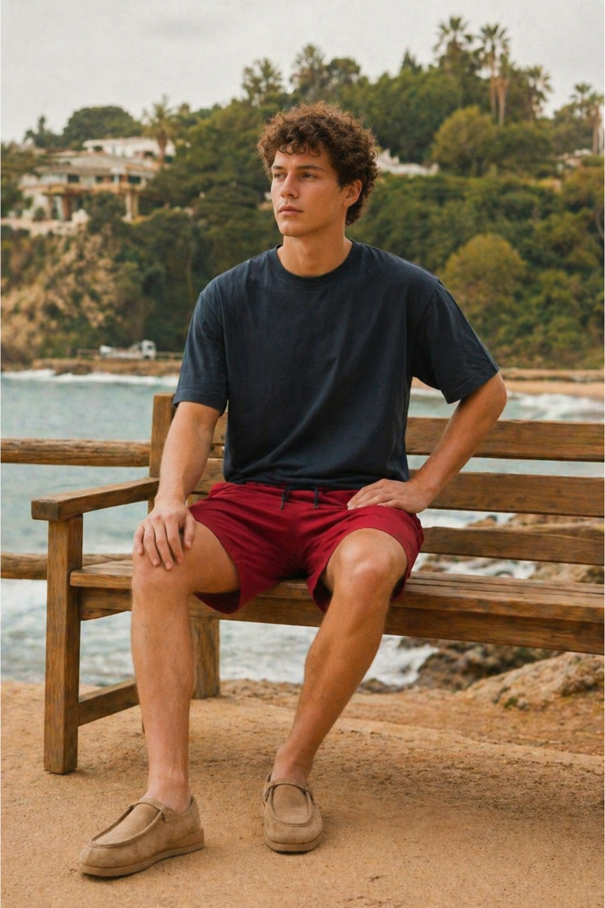 Erkek Trend Basic Jogger Bol Füme Kısa Şort 5