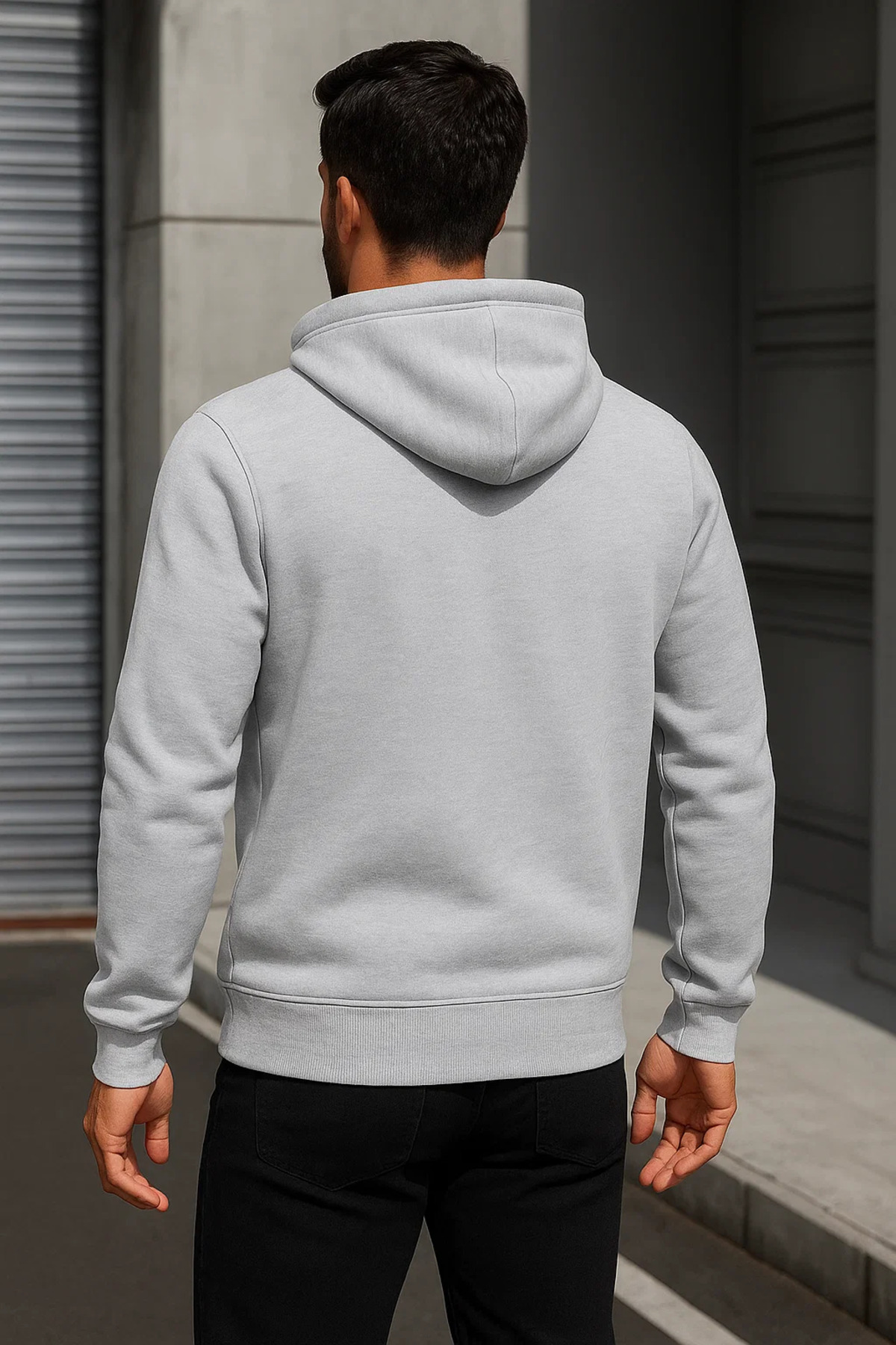 Erkek Trend Kışlık Açık Oversize Sweatshirt 5