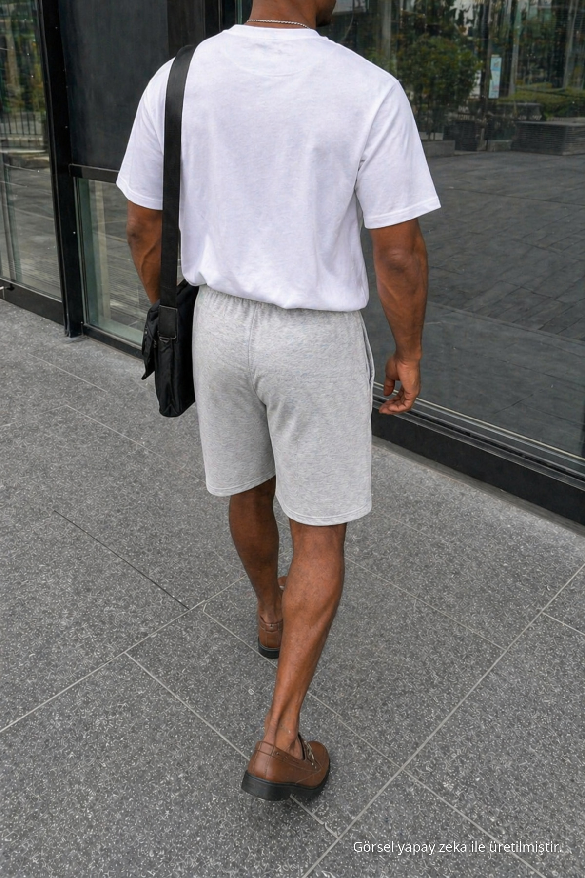 Erkek Premium Jogger Relax Fit Açık Kısa Penye Şort 6