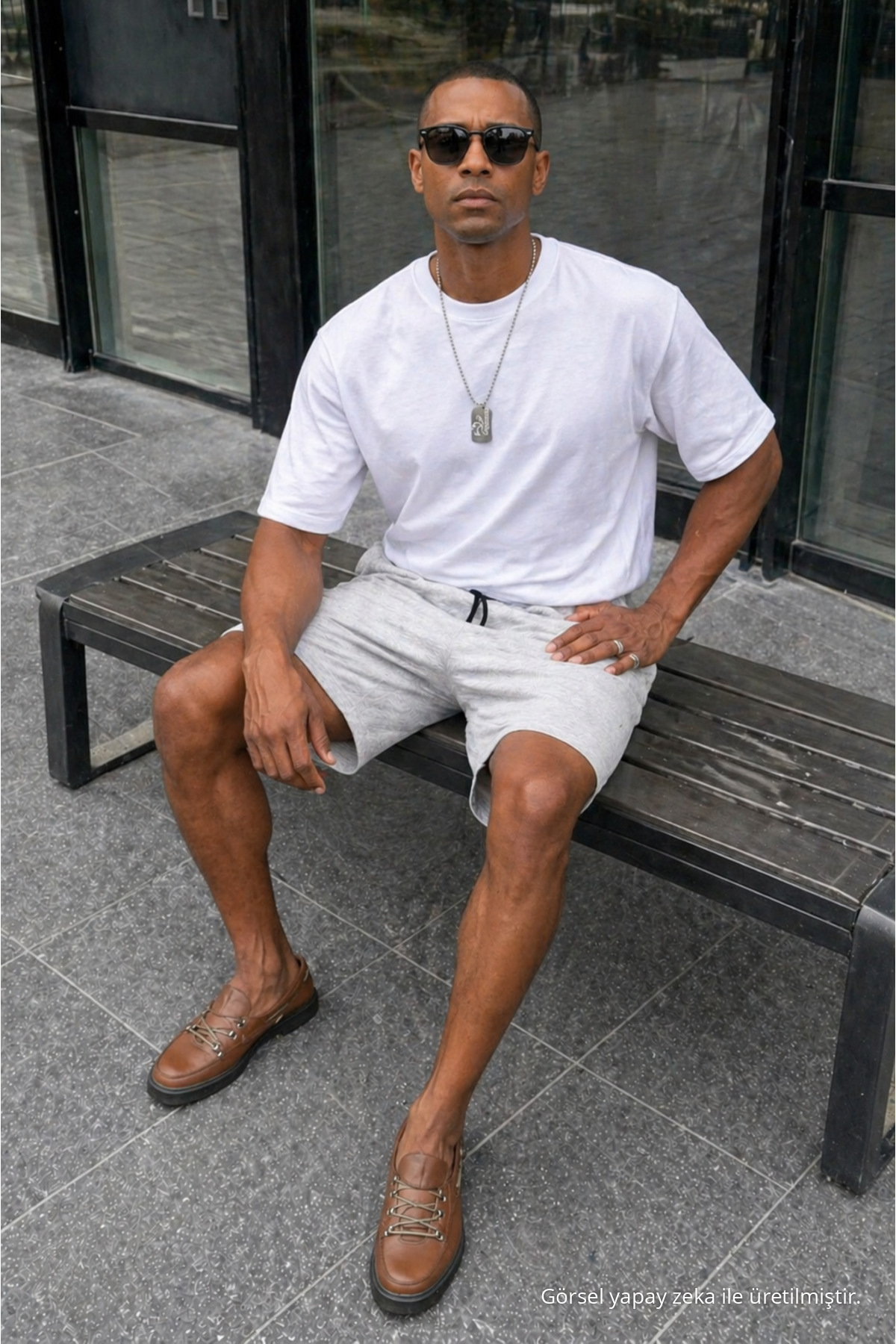 Erkek Premium Jogger Relax Fit Açık Kısa Penye Şort 5