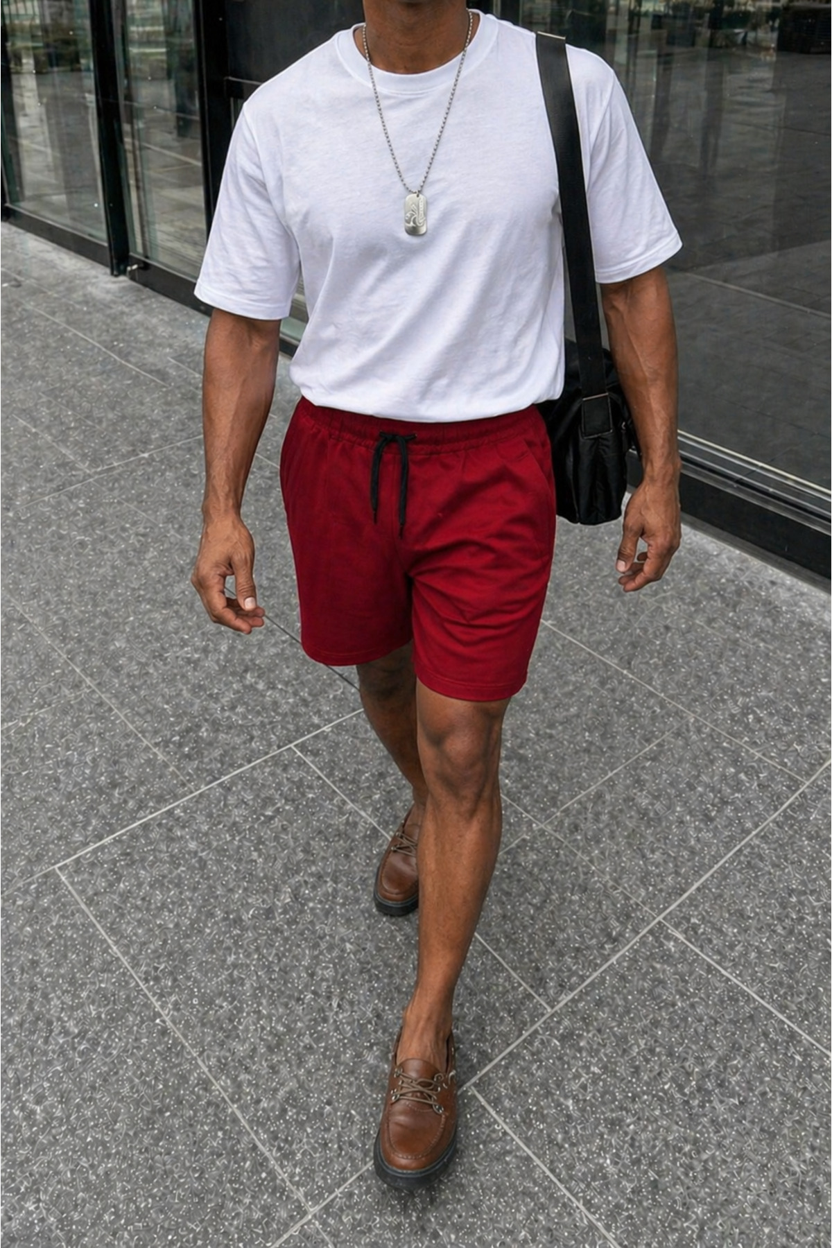 Erkek Premium Jogger Relax Fit Açık Kısa Penye Şort 4