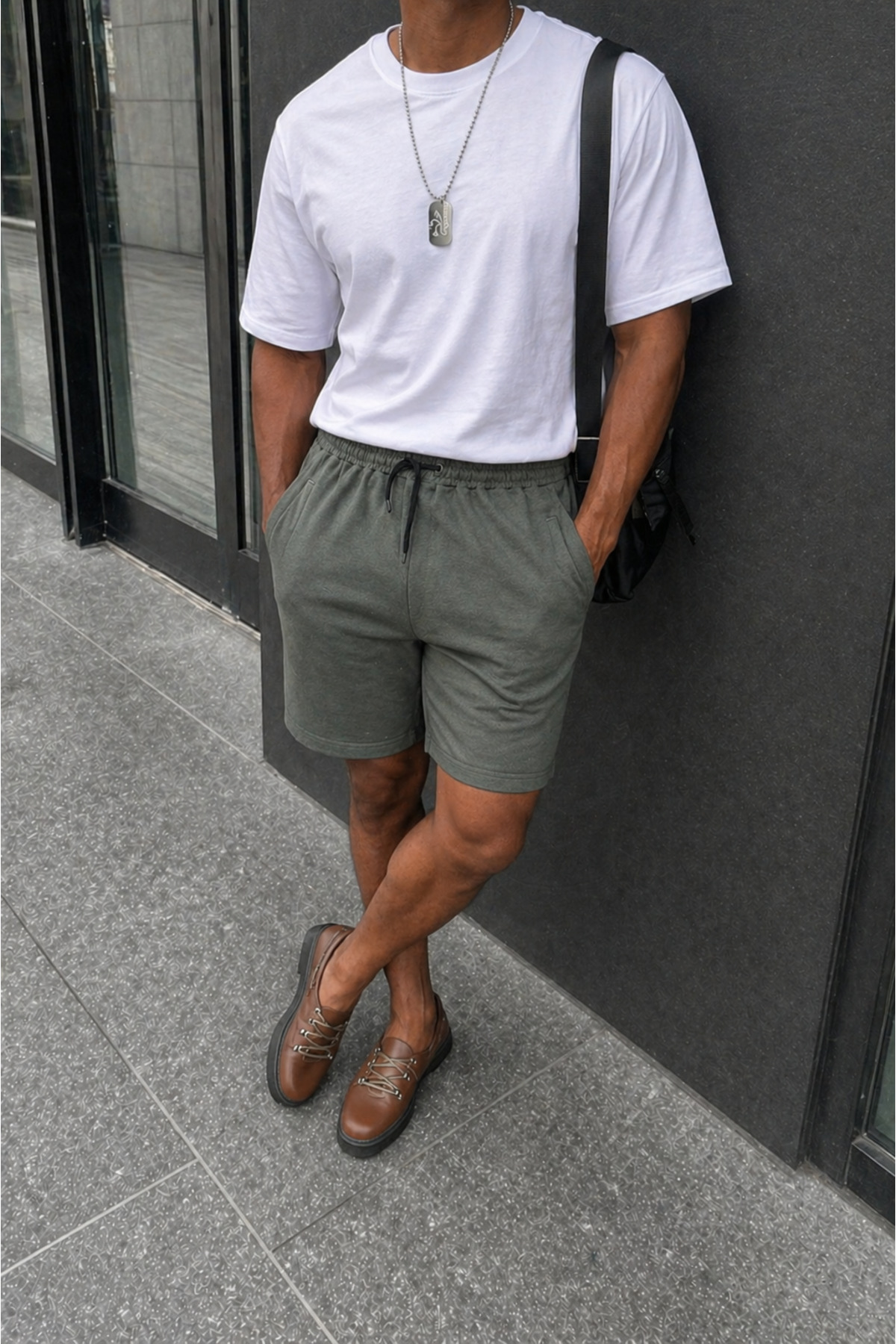 Erkek Premium Jogger Relax Fit Açık Kısa Penye Şort 3