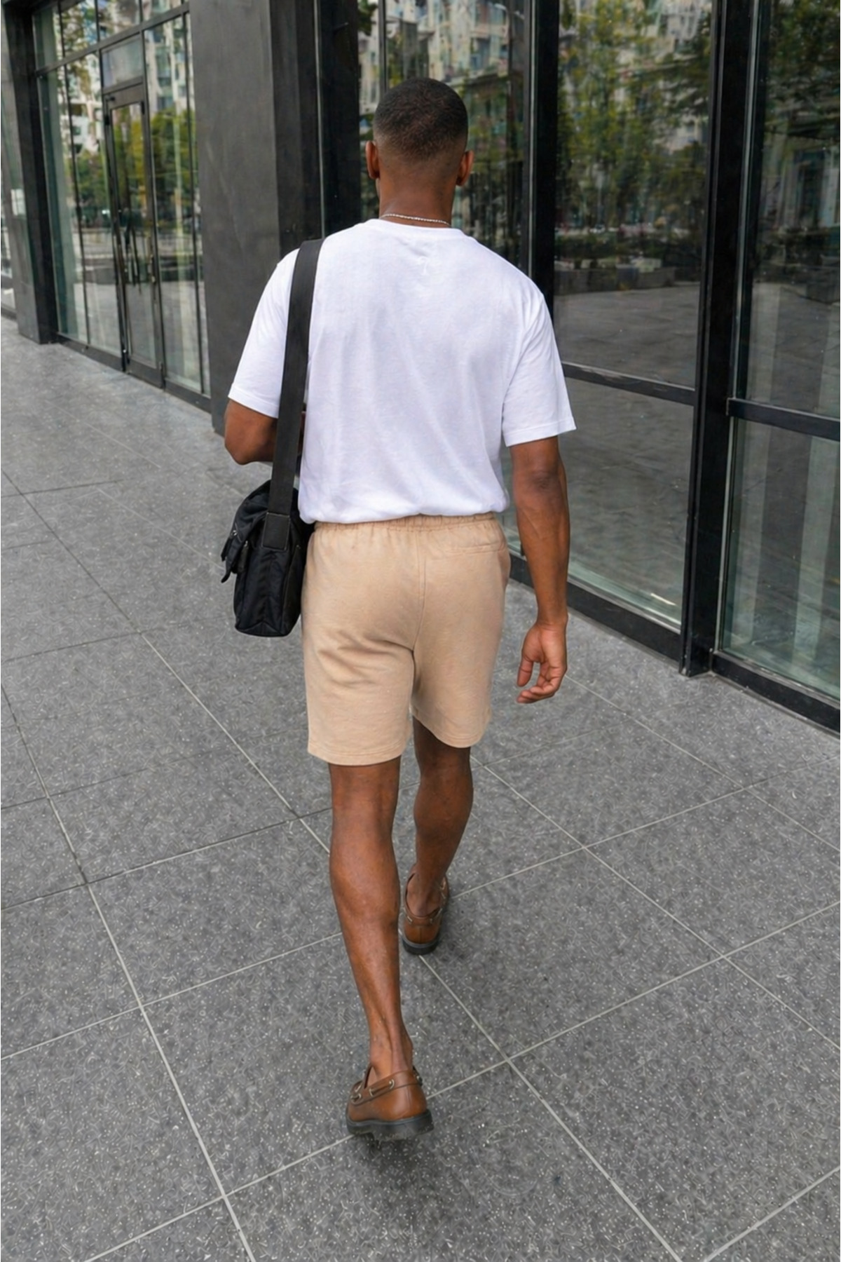 Erkek Premium Jogger Relax Fit Açık Kısa Penye Şort 6