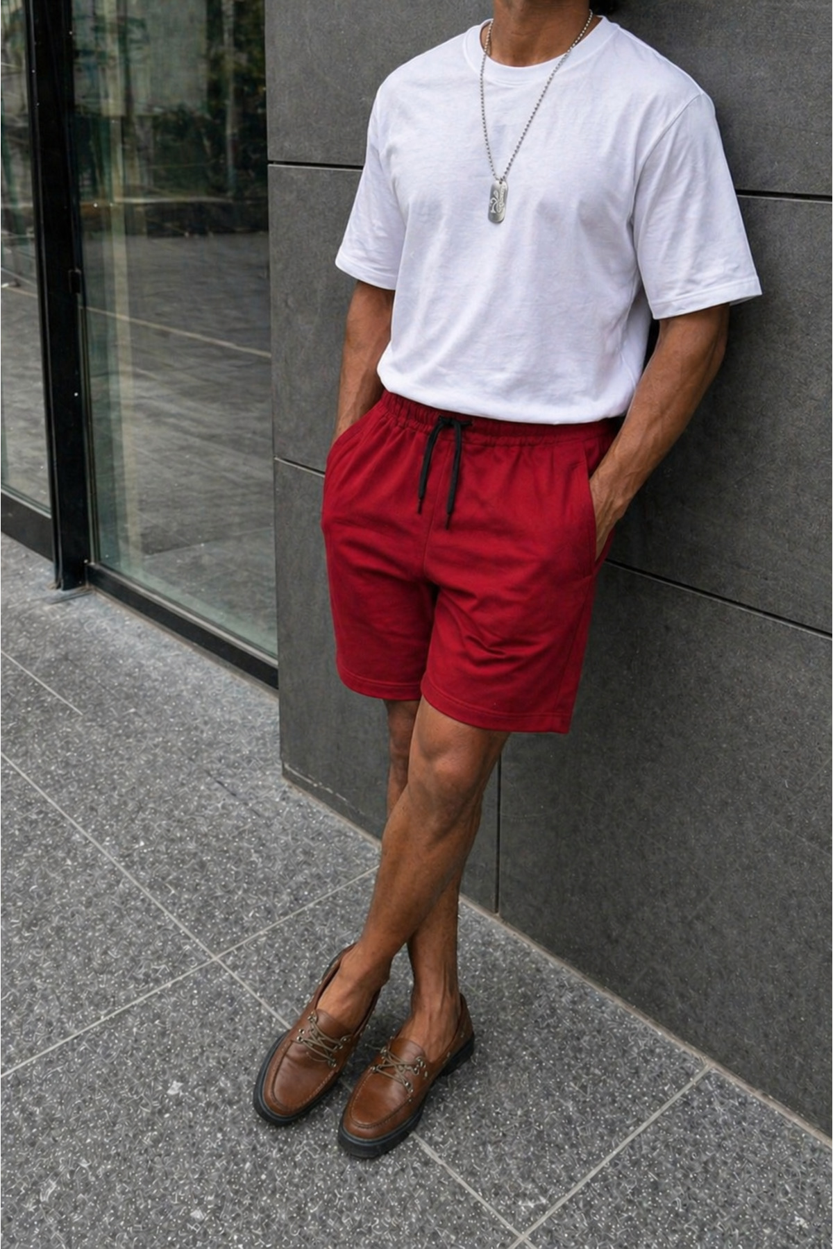 Erkek Premium Jogger Relax Fit Açık Kısa Penye Şort 3
