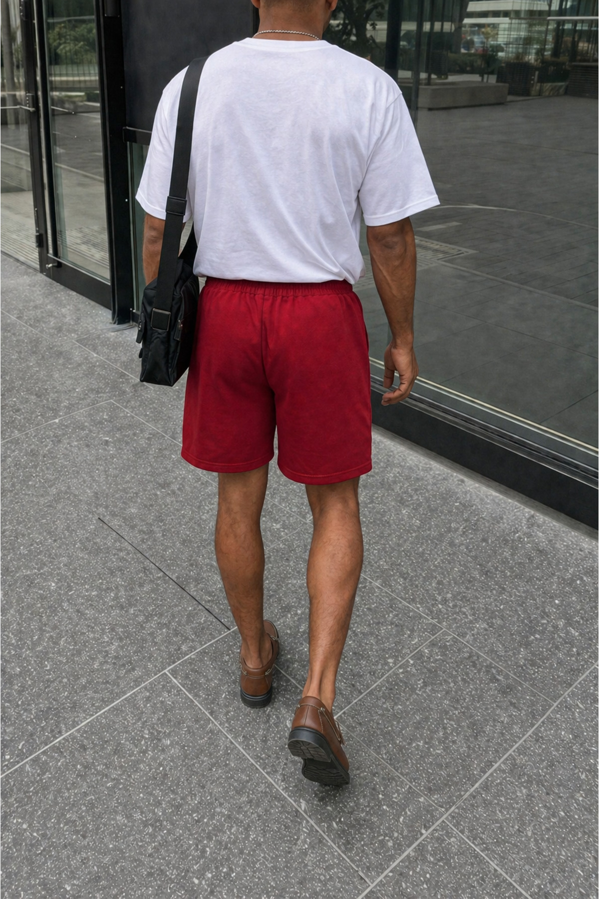Erkek Premium Jogger Relax Fit Açık Kısa Penye Şort 6