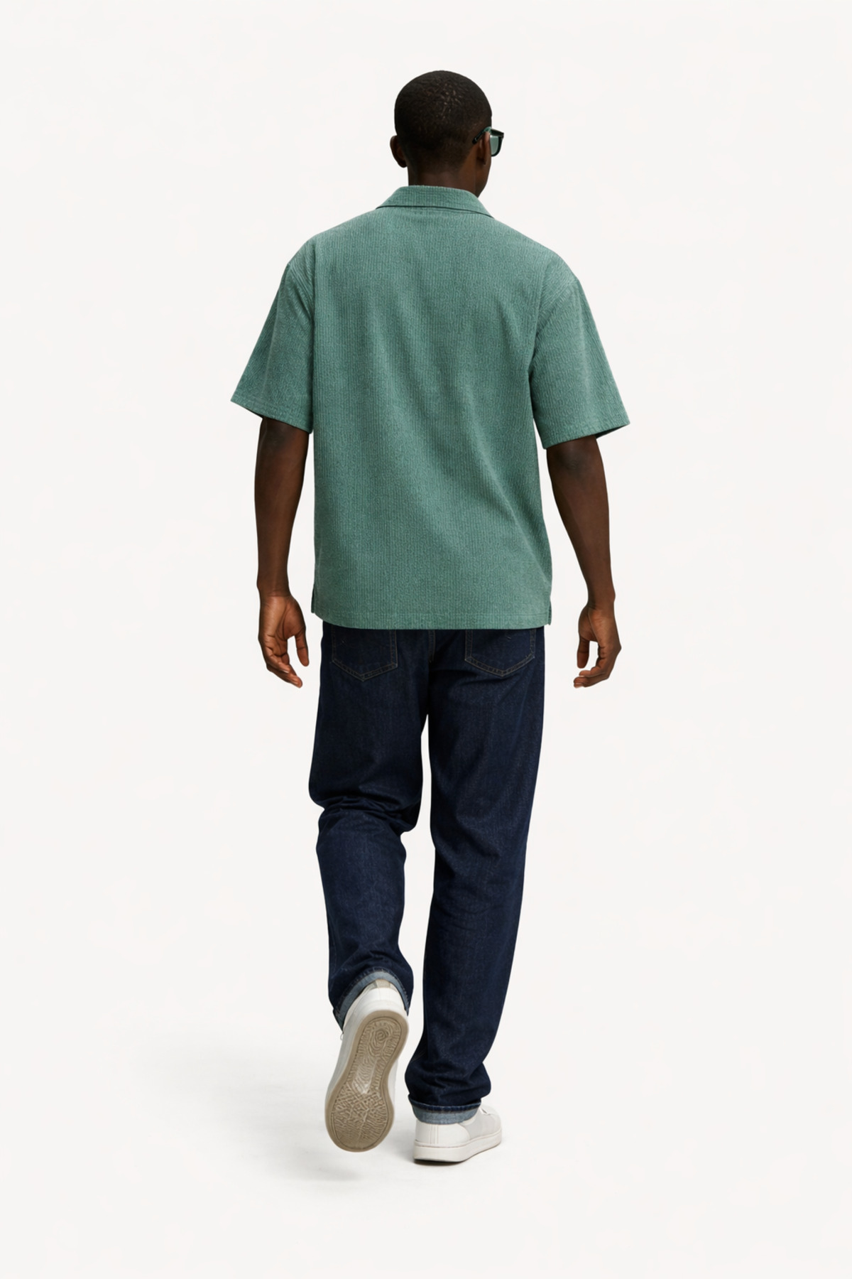 Erkek Yazlık Oversize Haki Keten Gömlek 6