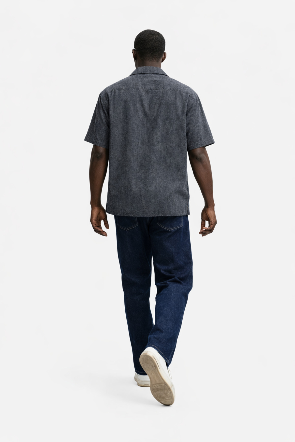 Erkek Yazlık Oversize Siyah Keten Gömlek 6