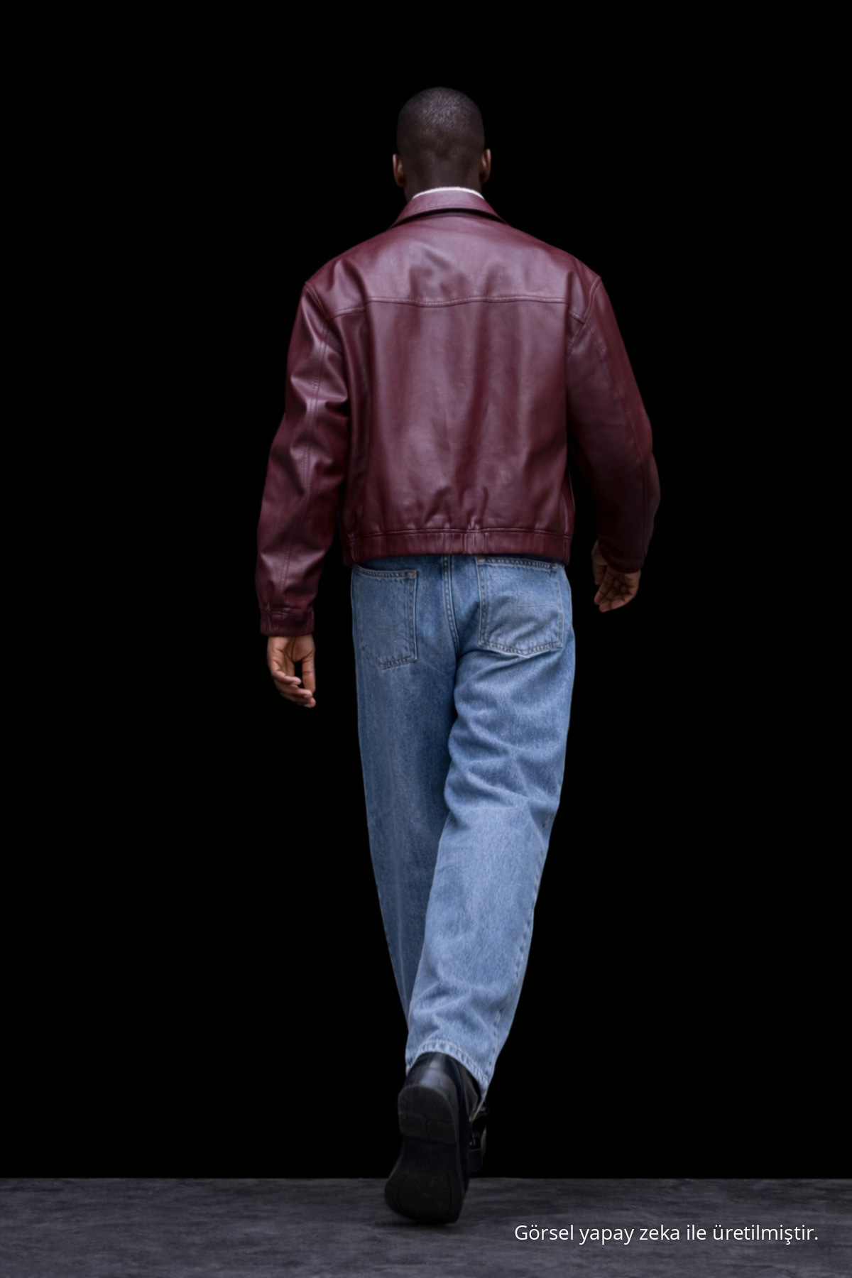 Erkek Yüksek Bel Trend Lacivert Kot Baggy Pantolon 6