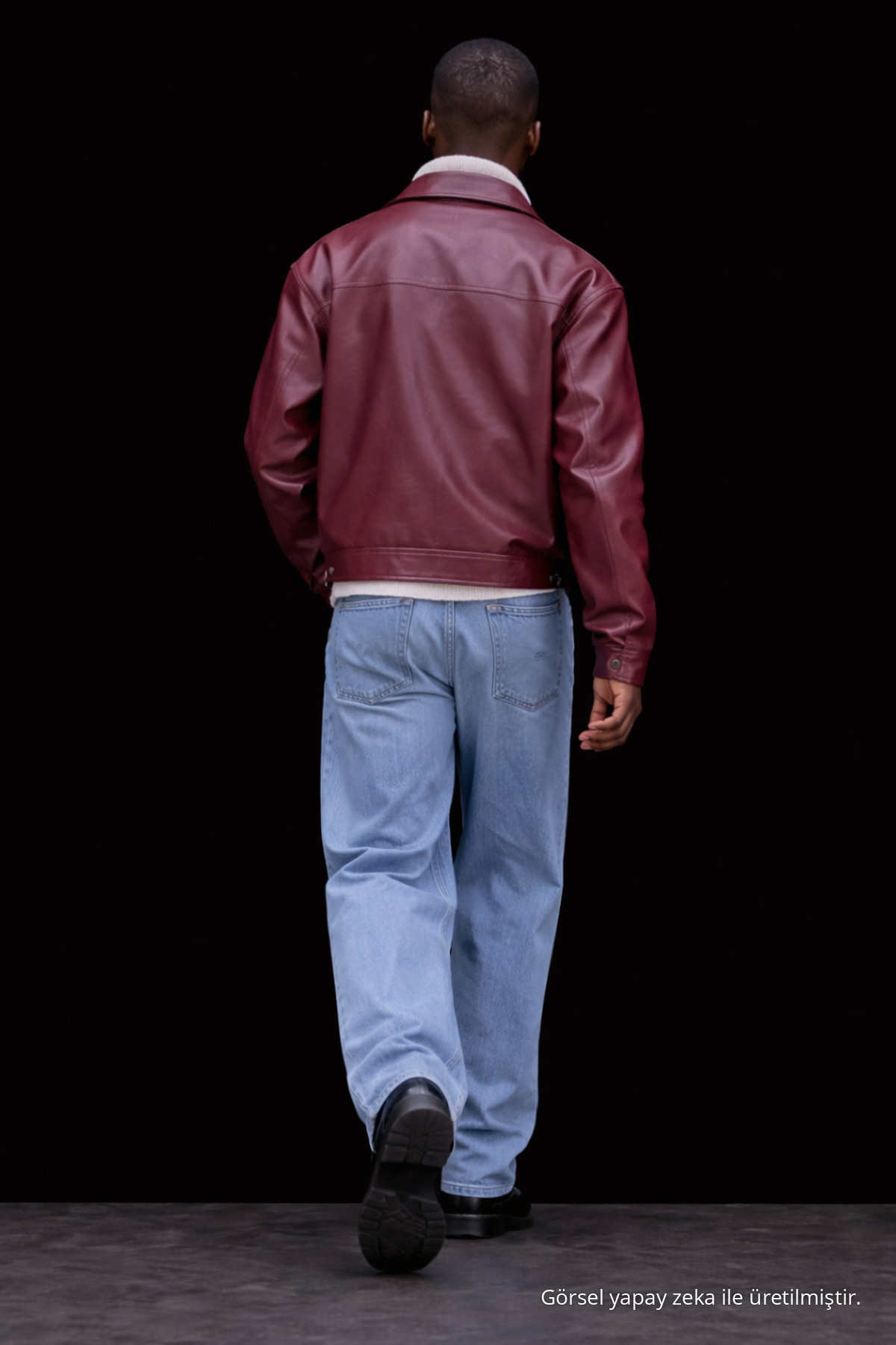 Erkek Yüksek Bel Trend Mavi Kot Baggy Pantolon 6