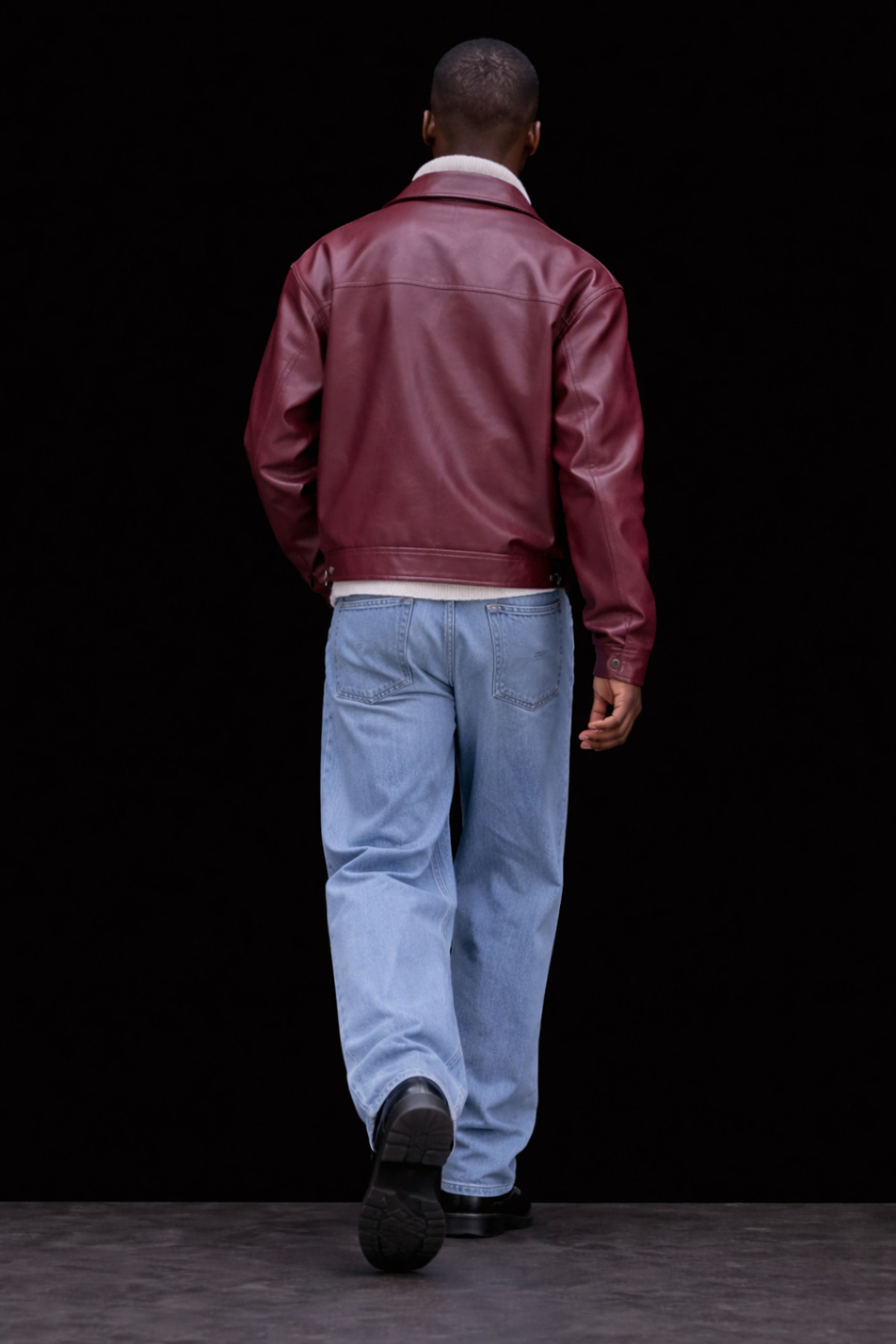 Erkek Yüksek Bel Trend Mavi Kot Baggy Pantolon 6