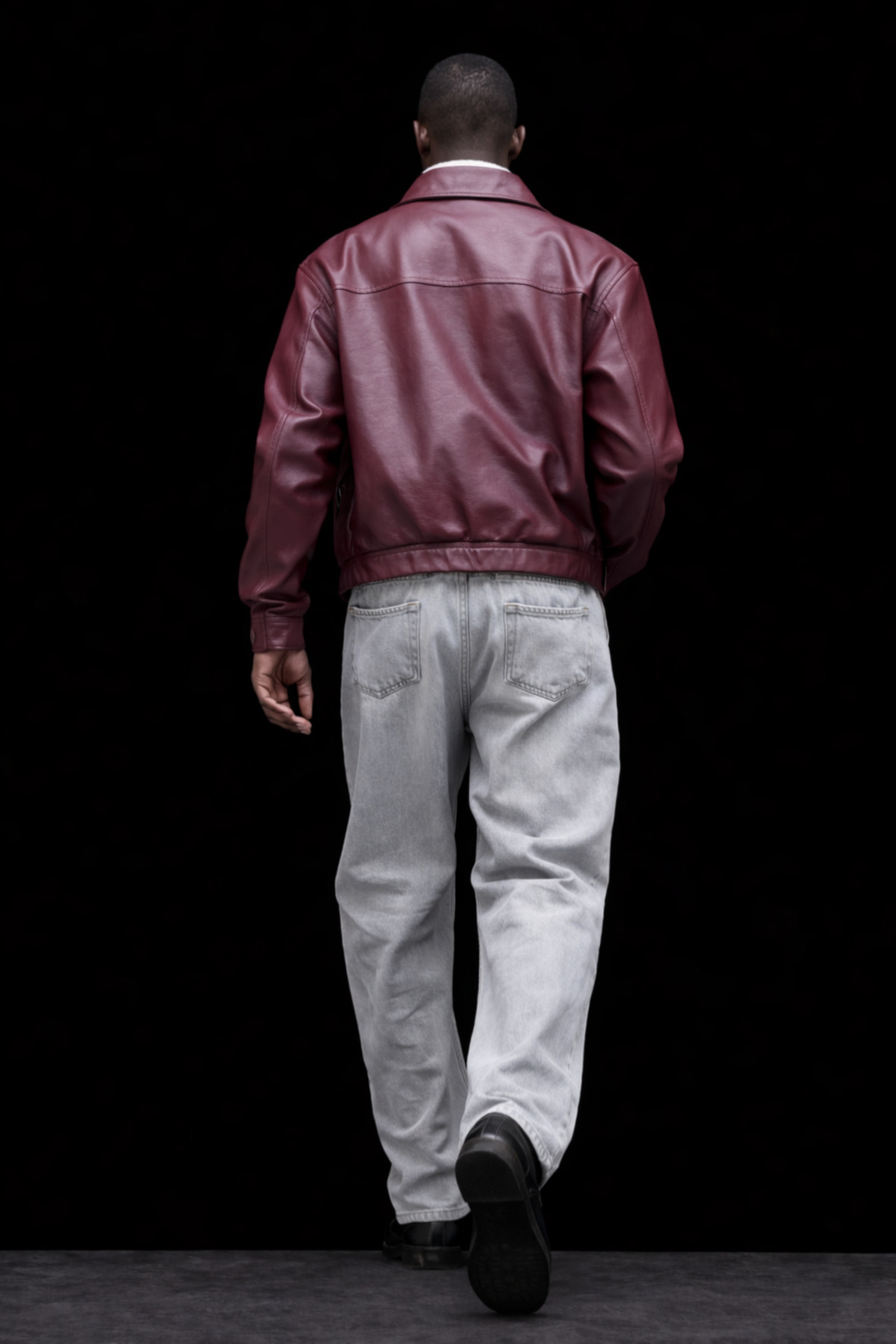 Erkek Yüksek Bel Trend Gri Kot Baggy Pantolon 6