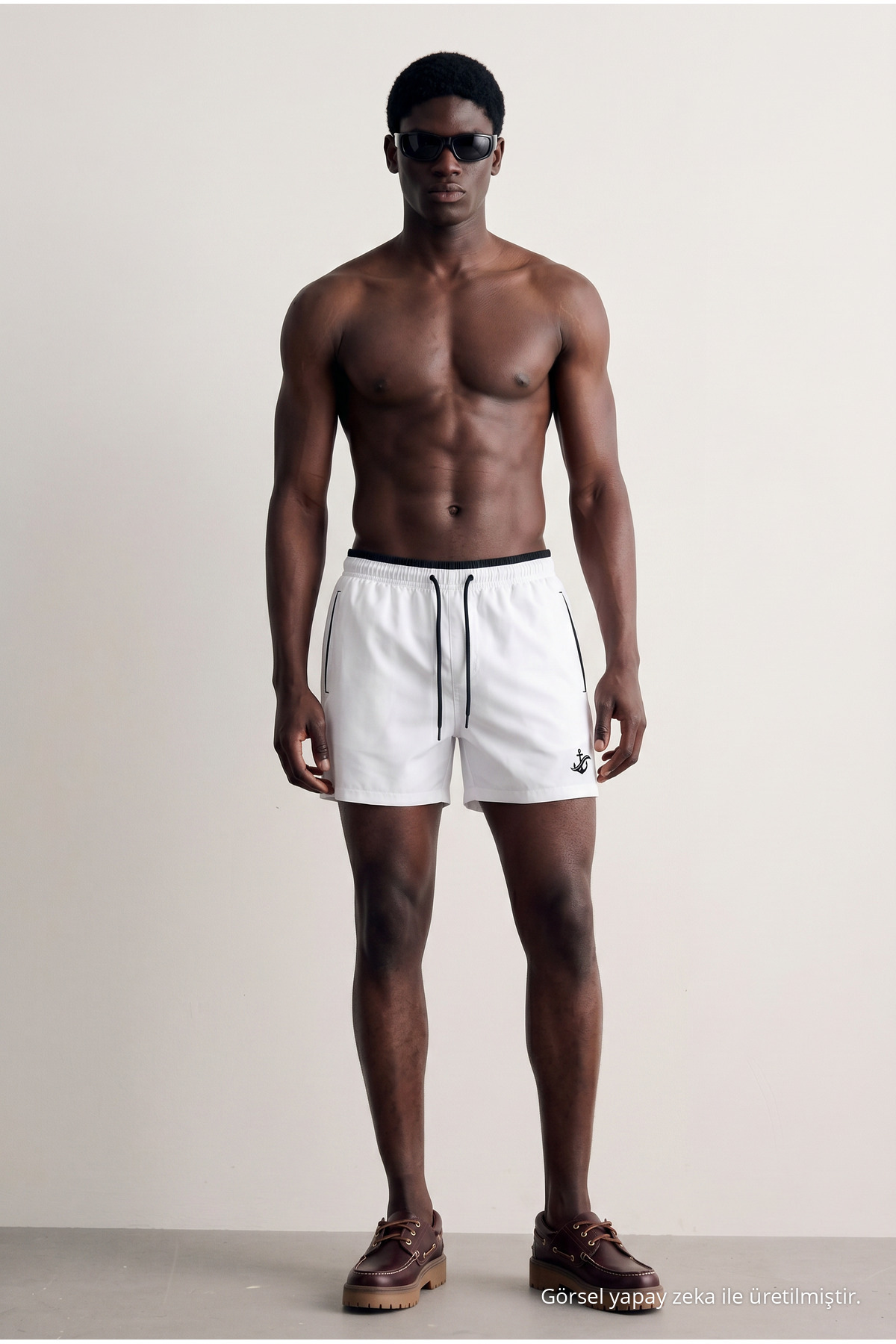 Erkek Premium Jogger Hafif Hızlı Kuruyan Açık Gri Deniz Şortu 6
