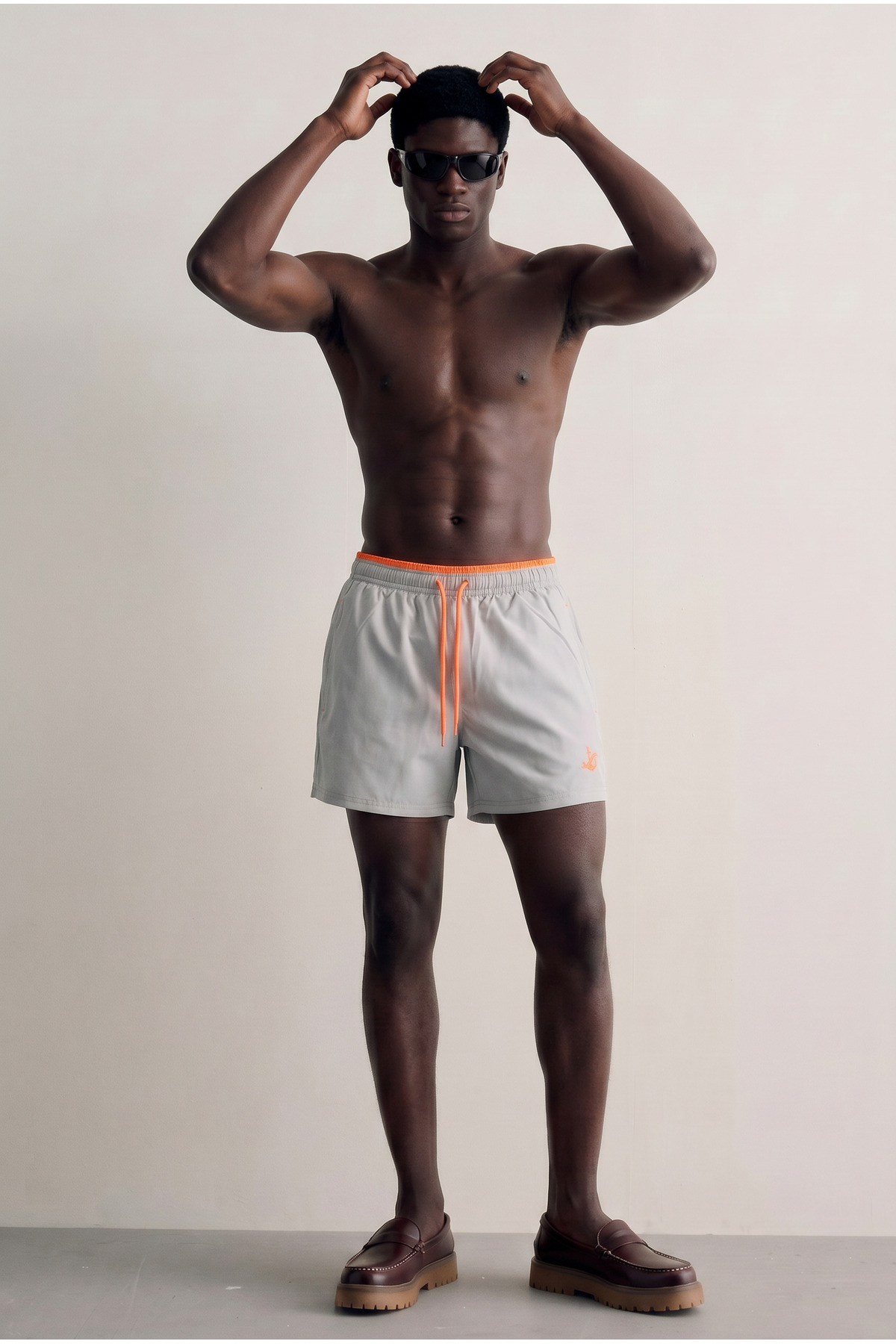 Erkek Premium Jogger Hafif Hızlı Kuruyan T.Gri Deniz Şortu 4