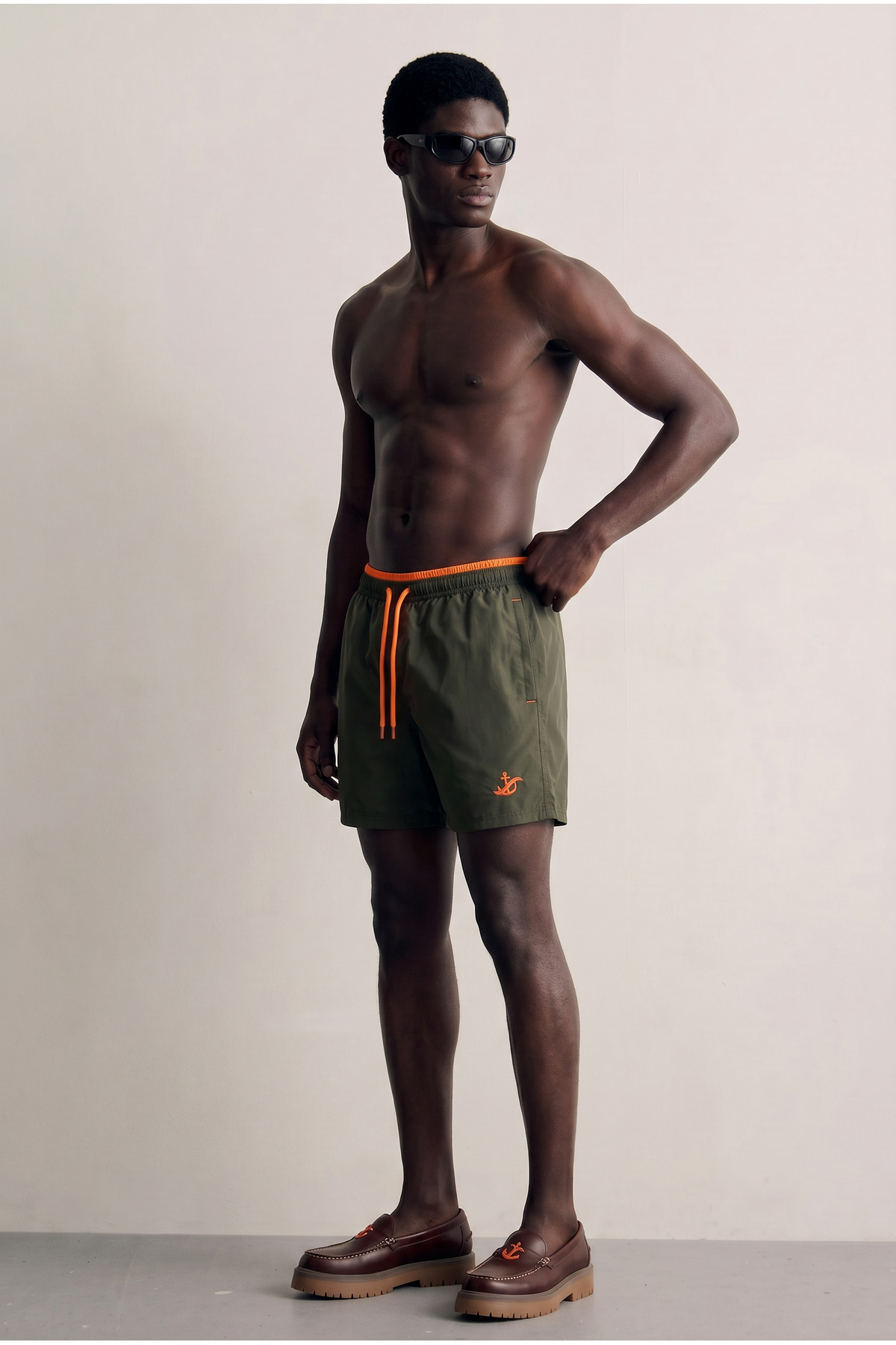 Erkek Premium Jogger Hafif Hızlı Kuruyan T.Haki Deniz Şortu 5