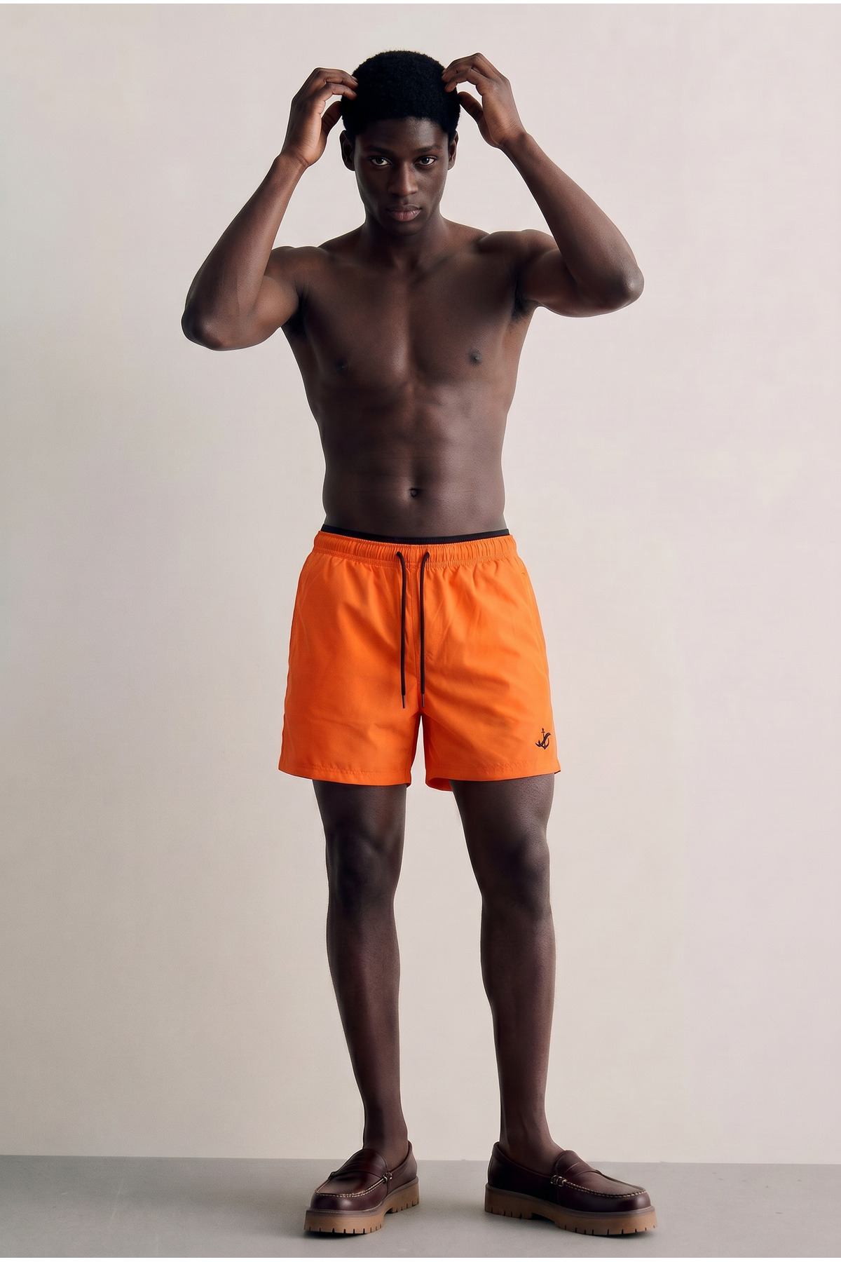 Erkek Premium Jogger Hafif Hızlı Kuruyan T.Turuncu Deniz Şortu 4