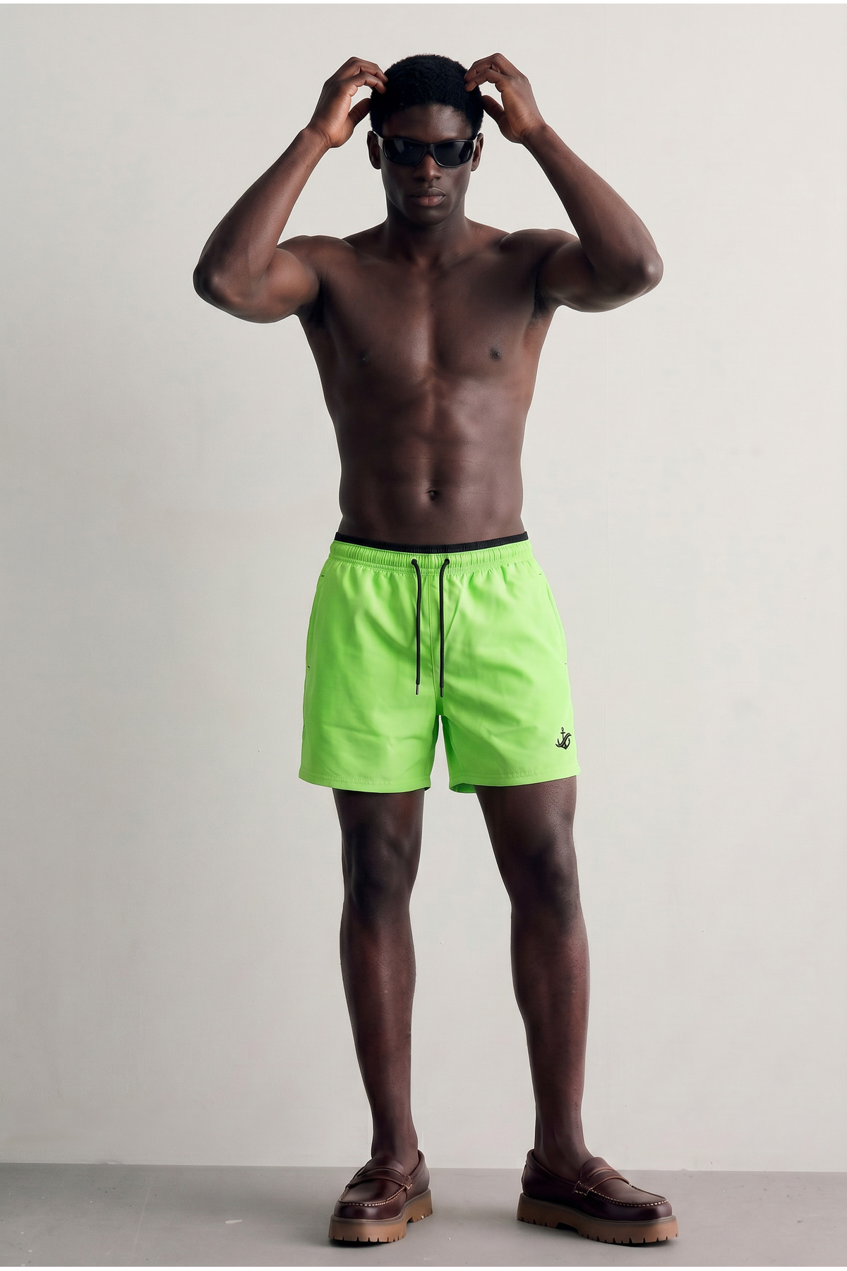 Erkek Premium Jogger Hafif Hızlı Kuruyan T.Yeşil Deniz Şortu 4