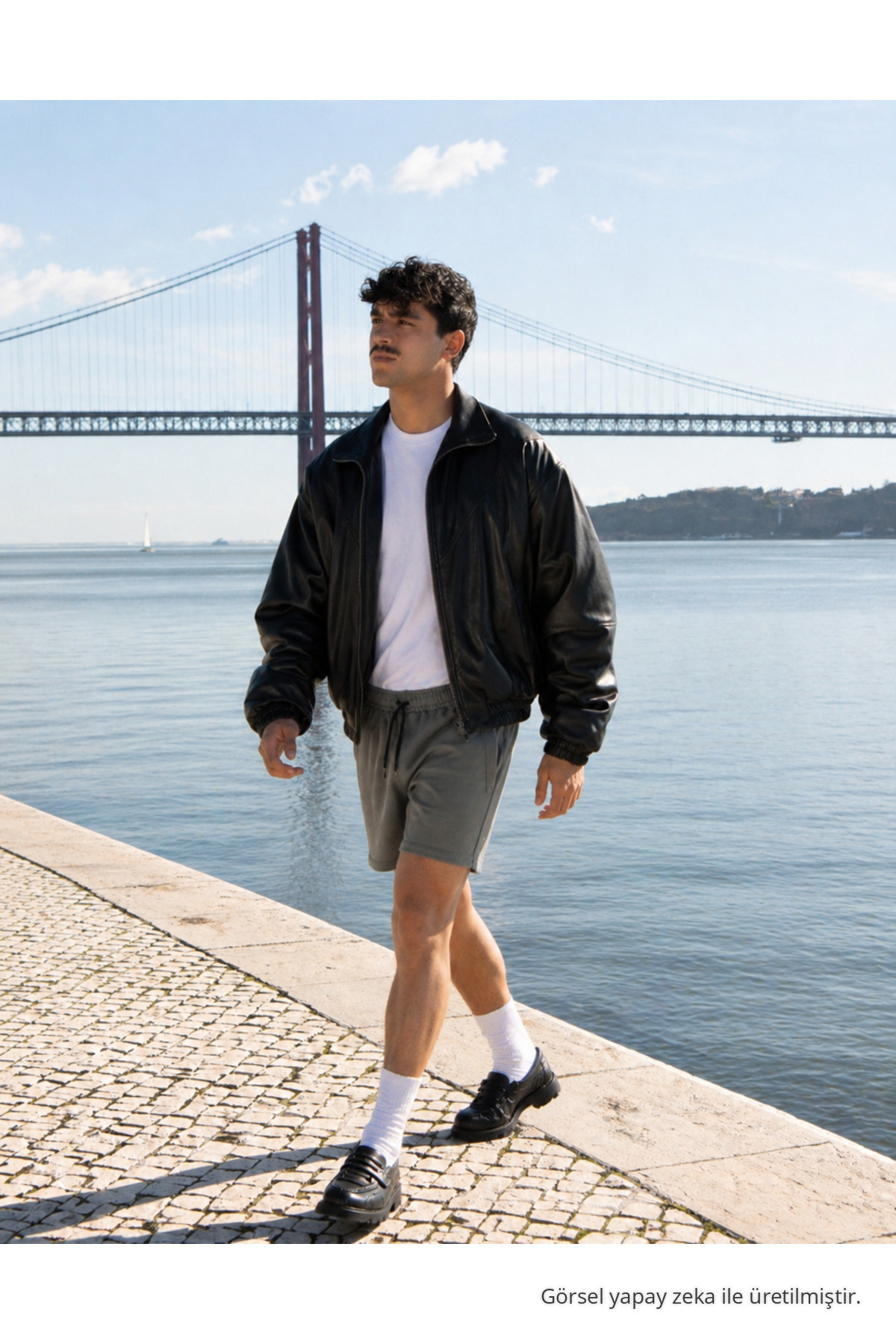 Erkek Comfort Fit Beli Lastikli Haki Basic Şort 4