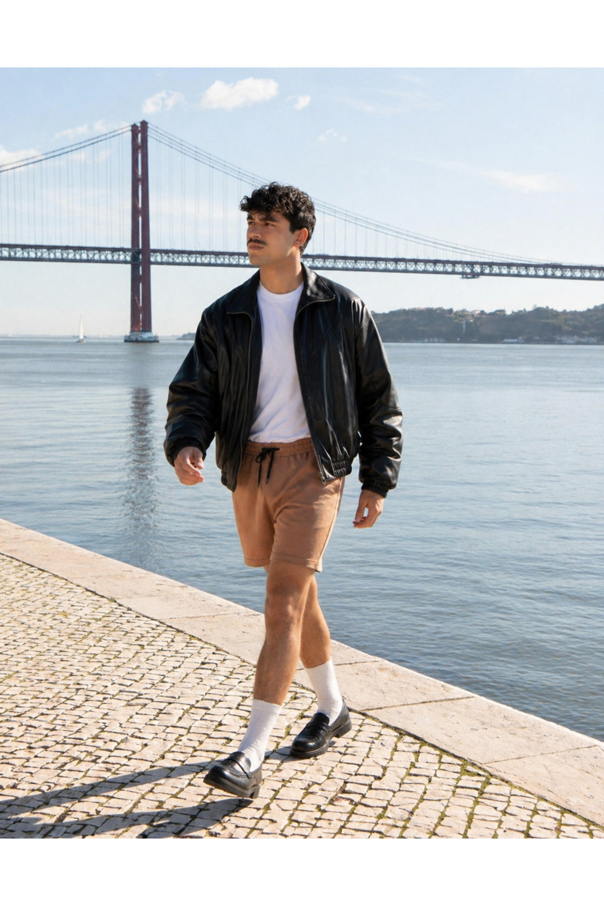 Erkek Comfort Fit Beli Lastikli Kahverengi Basic Şort 4