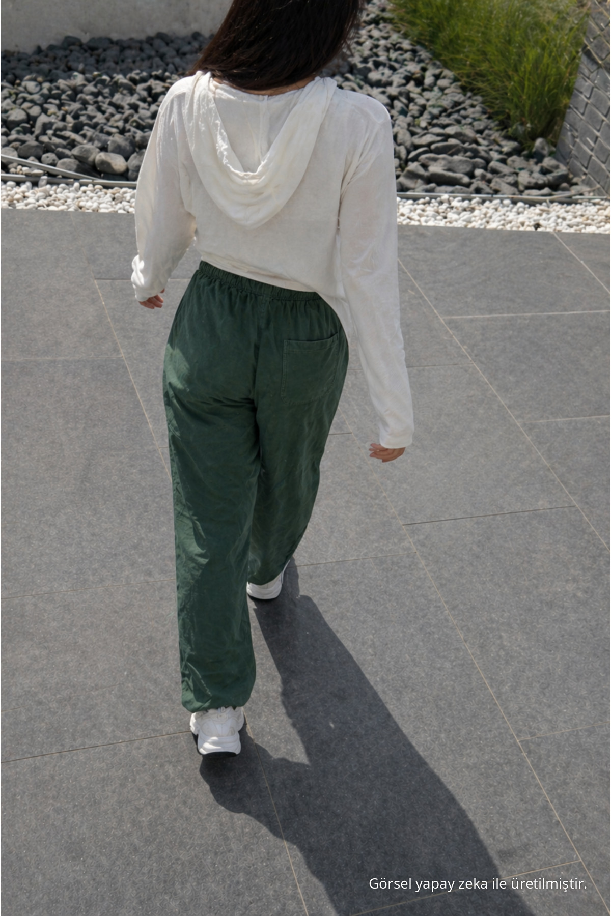 Kadın Premium Jogger Relax Fit Yazlık Koyu Keten Pantolon 6