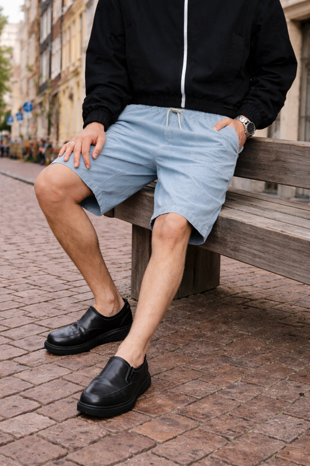 Erkek Premium Jogger Relax Kargo Cepli Açık Keten Şort 5