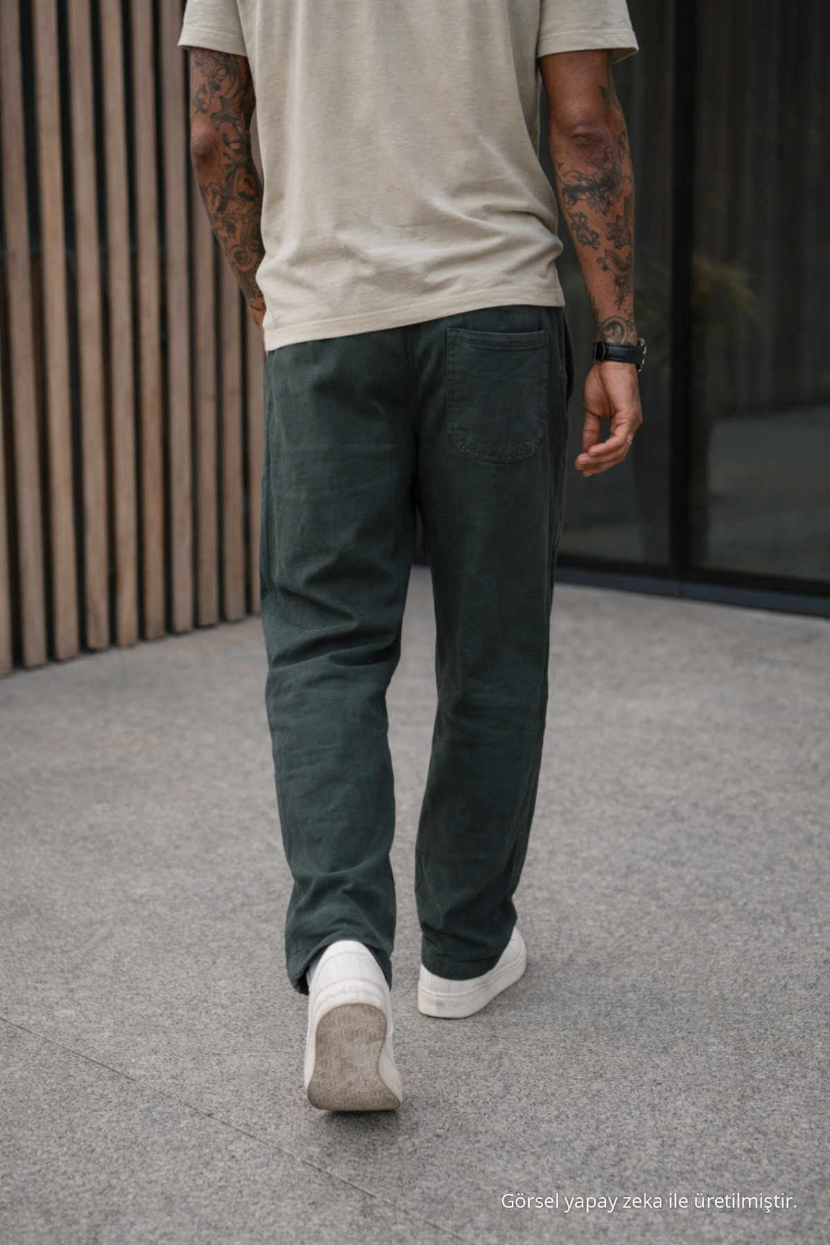 Erkek Premium Jogger Relax Fit Koyu Keten Pantolon 6