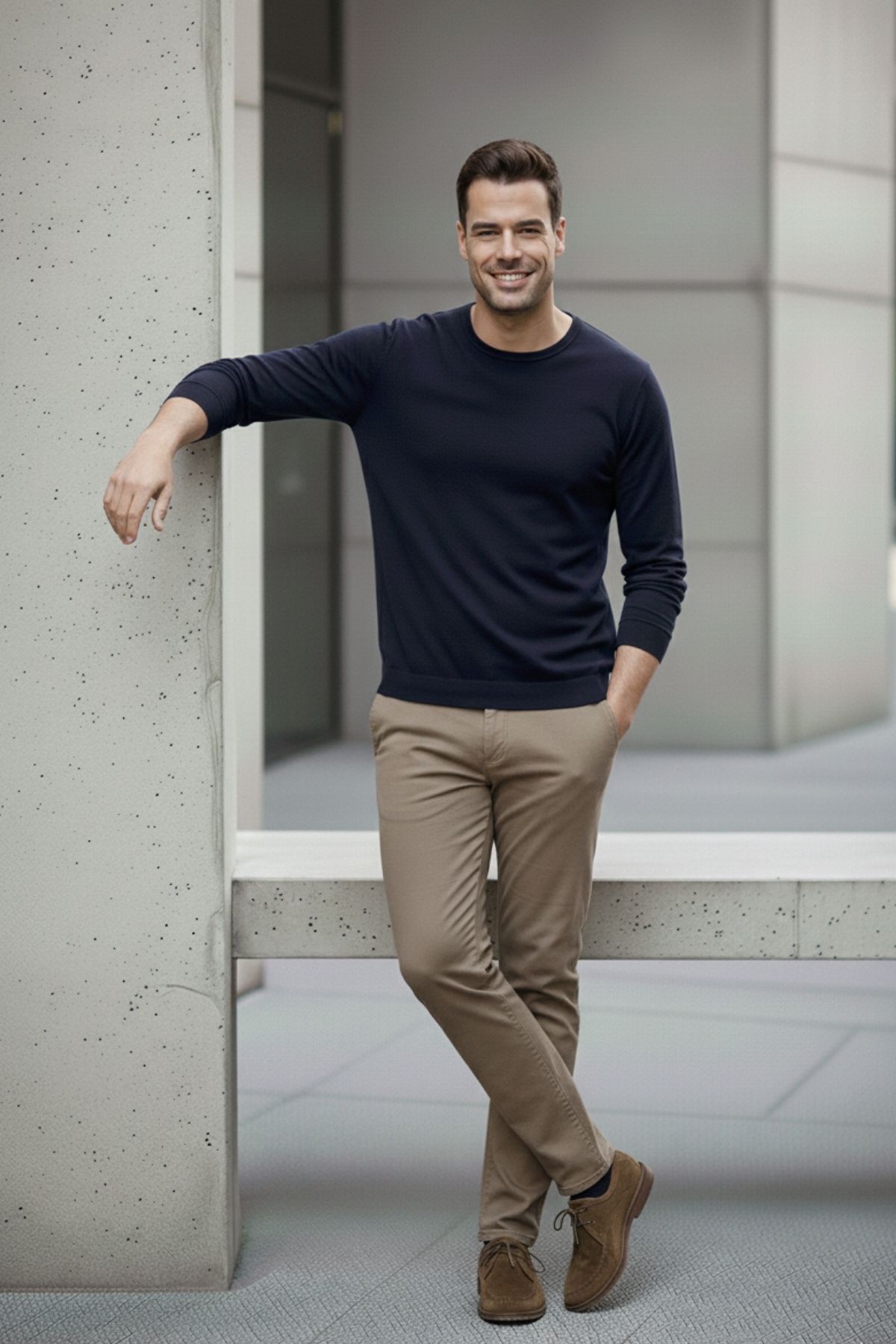Erkek Yüksek Bel Bol Paça Taş Kot Pantolon 6