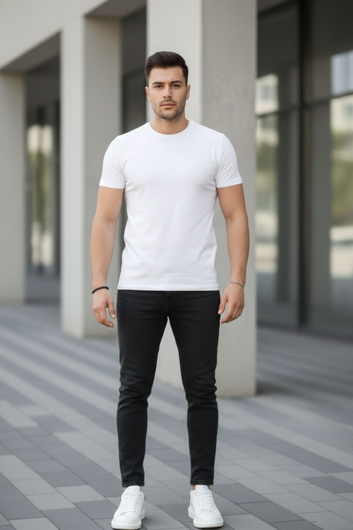 Erkek Klasik Armürlü Düz Paça Füme Kot Pantolon 5