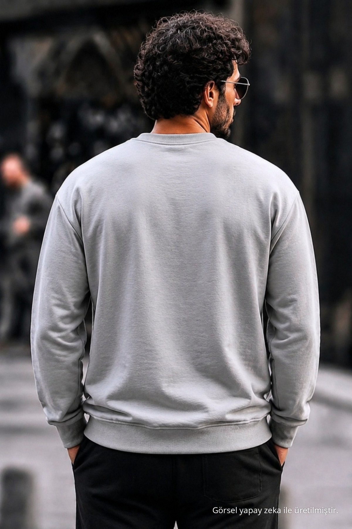 3 Adet Erkek Pamuklu Baskılı Regular Fit Sweatshirt Krem 6