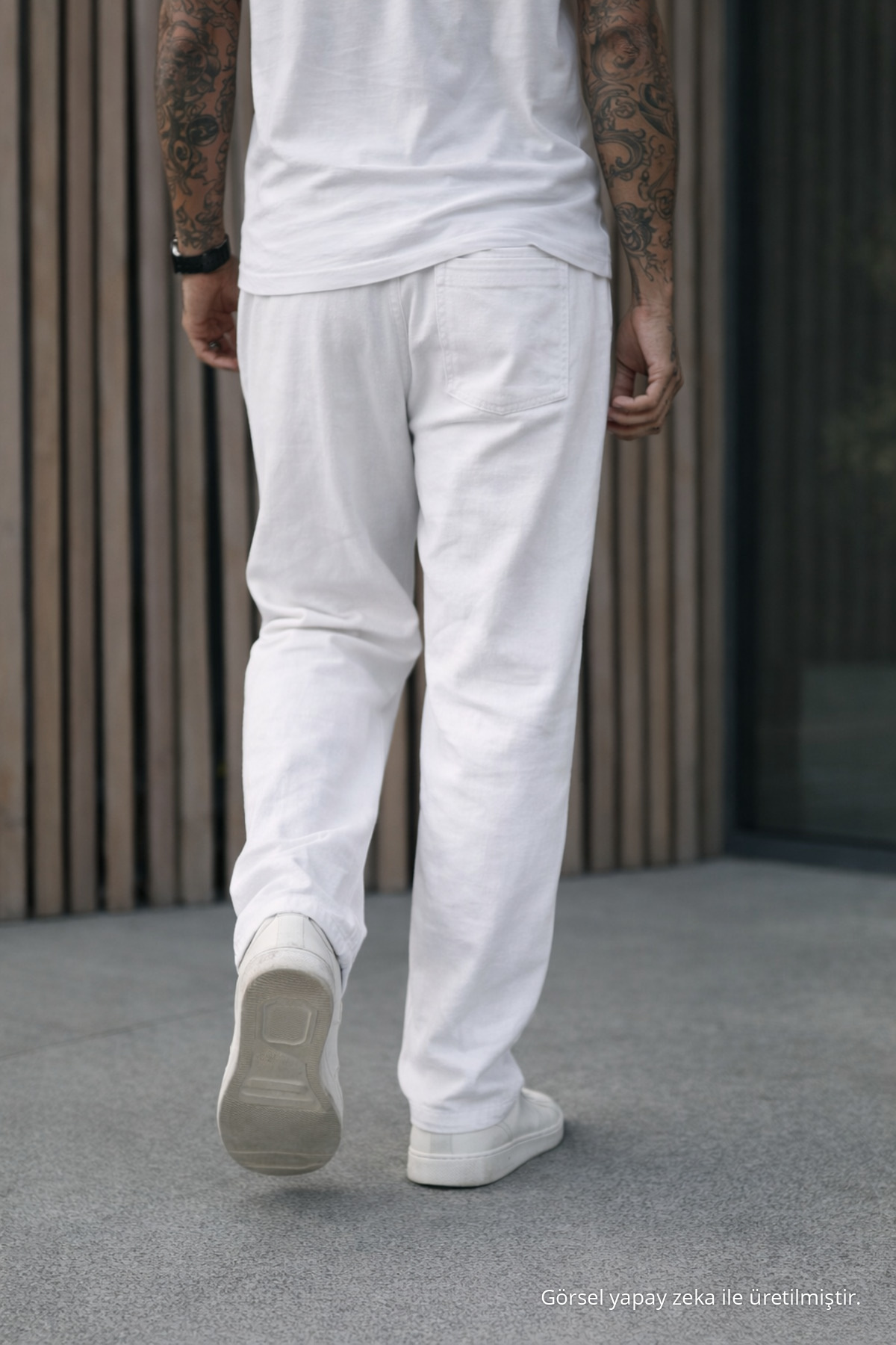3 Adet Erkek Premium Yazlık Jogger Keten Pantolon Haki 7