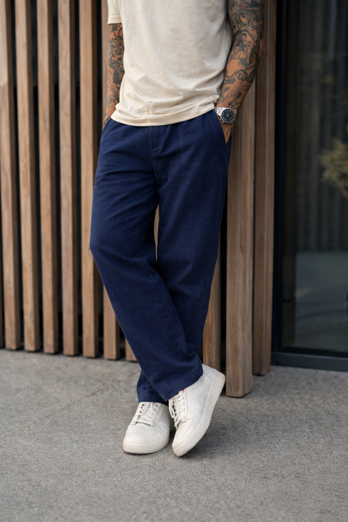 3 Adet Erkek Premium Yazlık Jogger Keten Pantolon 5