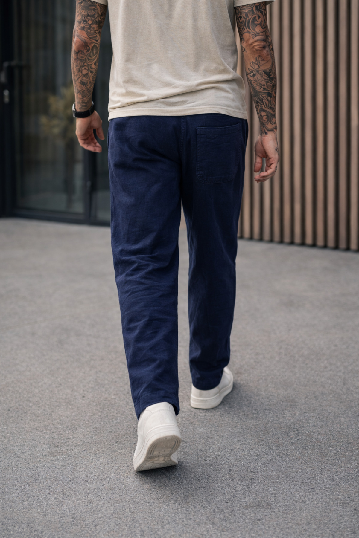 3 Adet Erkek Premium Yazlık Jogger Keten Pantolon 7