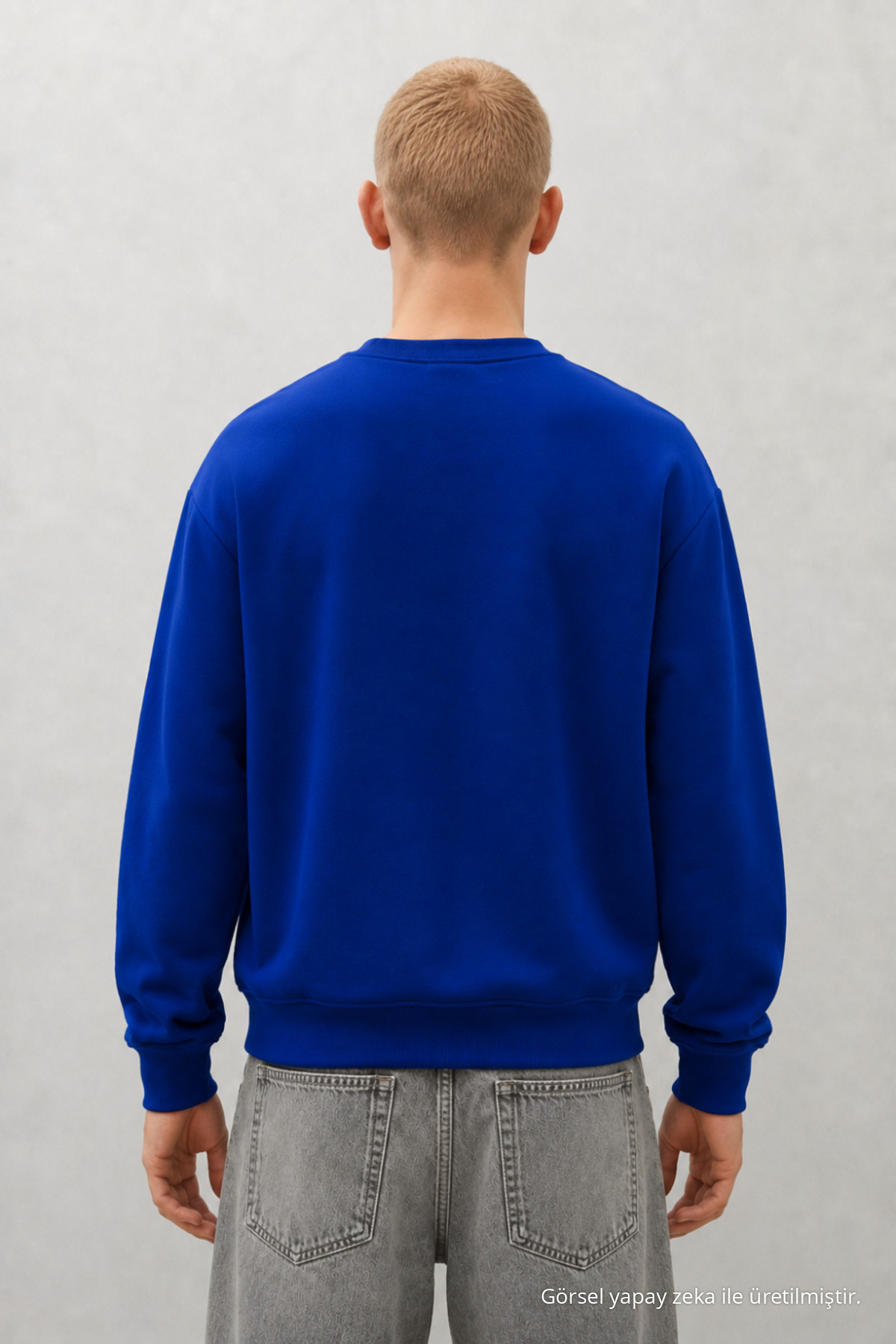 3 Adet Erkek Günlük Bisiklet Yaka Bol Sweatshirt Siyah 6