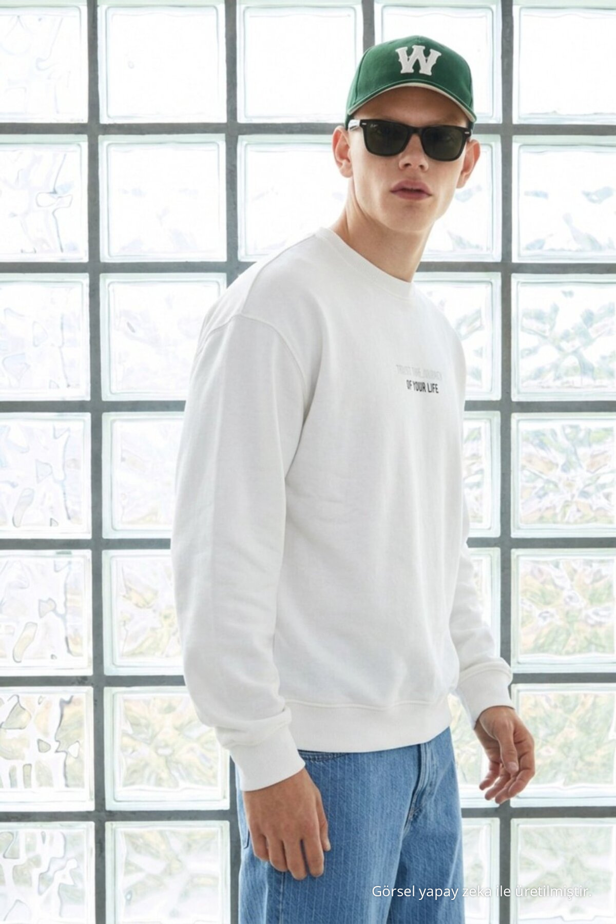 3 Adet Erkek Uzun Kol Baskılı Pamuklu Sweatshirt Gri 3