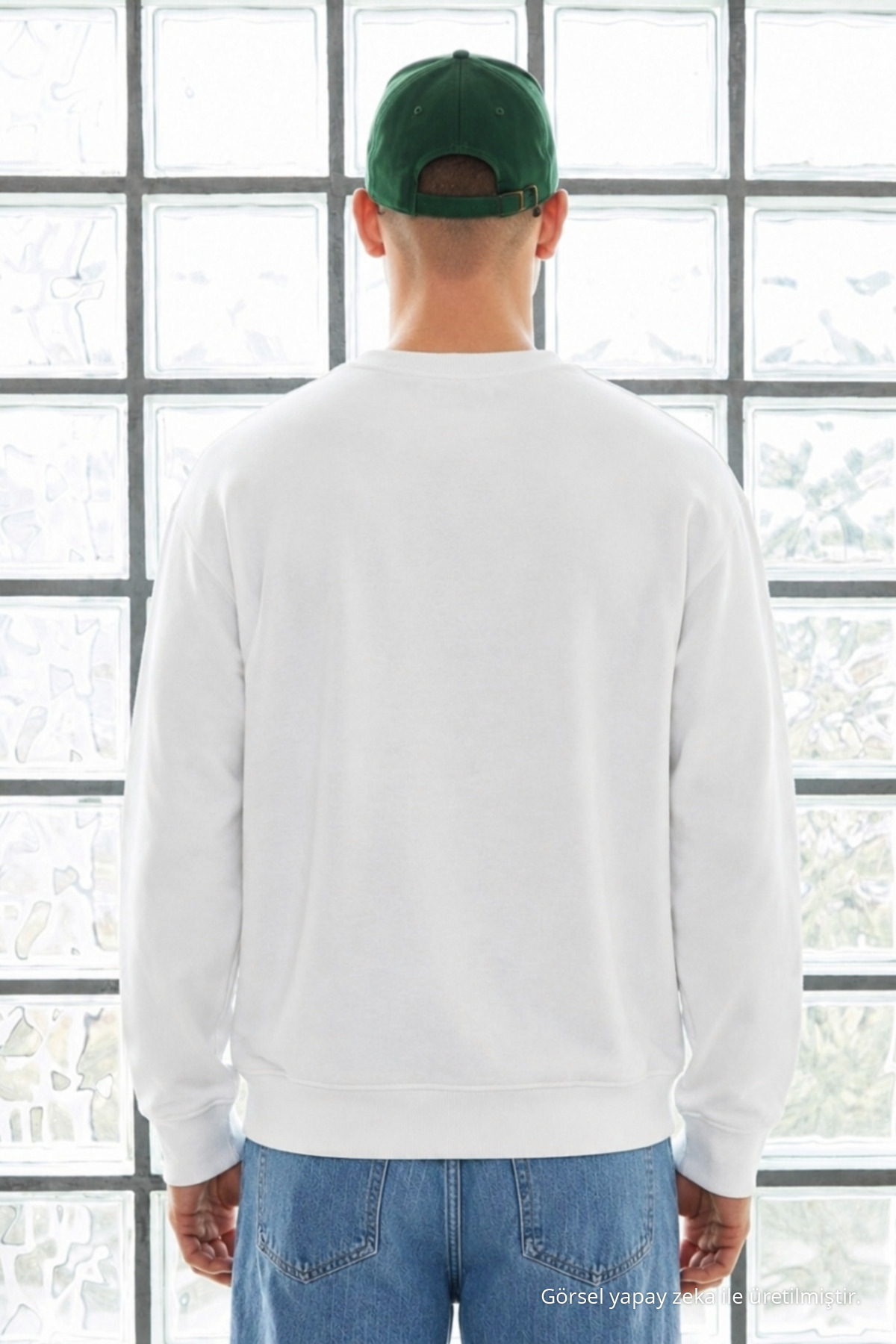 3 Adet Erkek Uzun Kol Baskılı Pamuklu Sweatshirt Haki 4