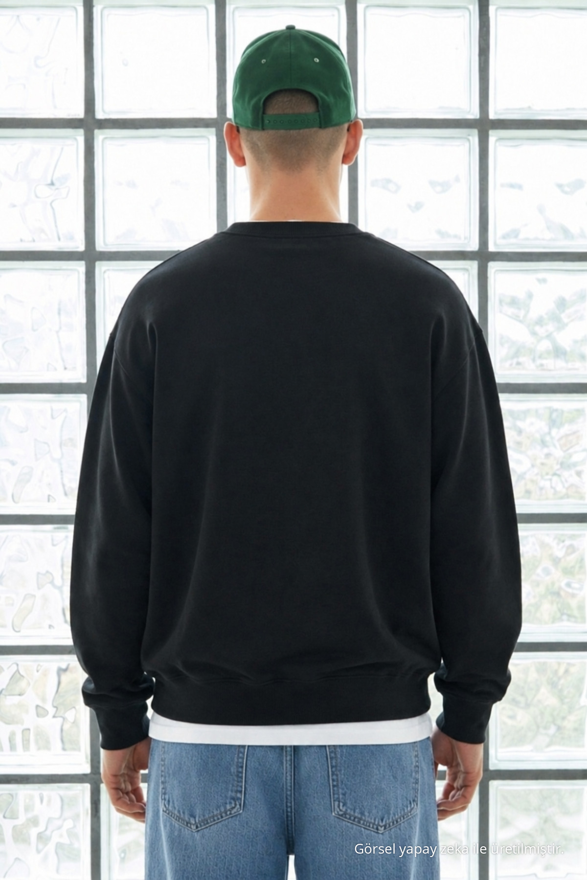 3 Adet Erkek Pamuklu Salaş Basic Kışlık Sweatshirt Antrasit 7