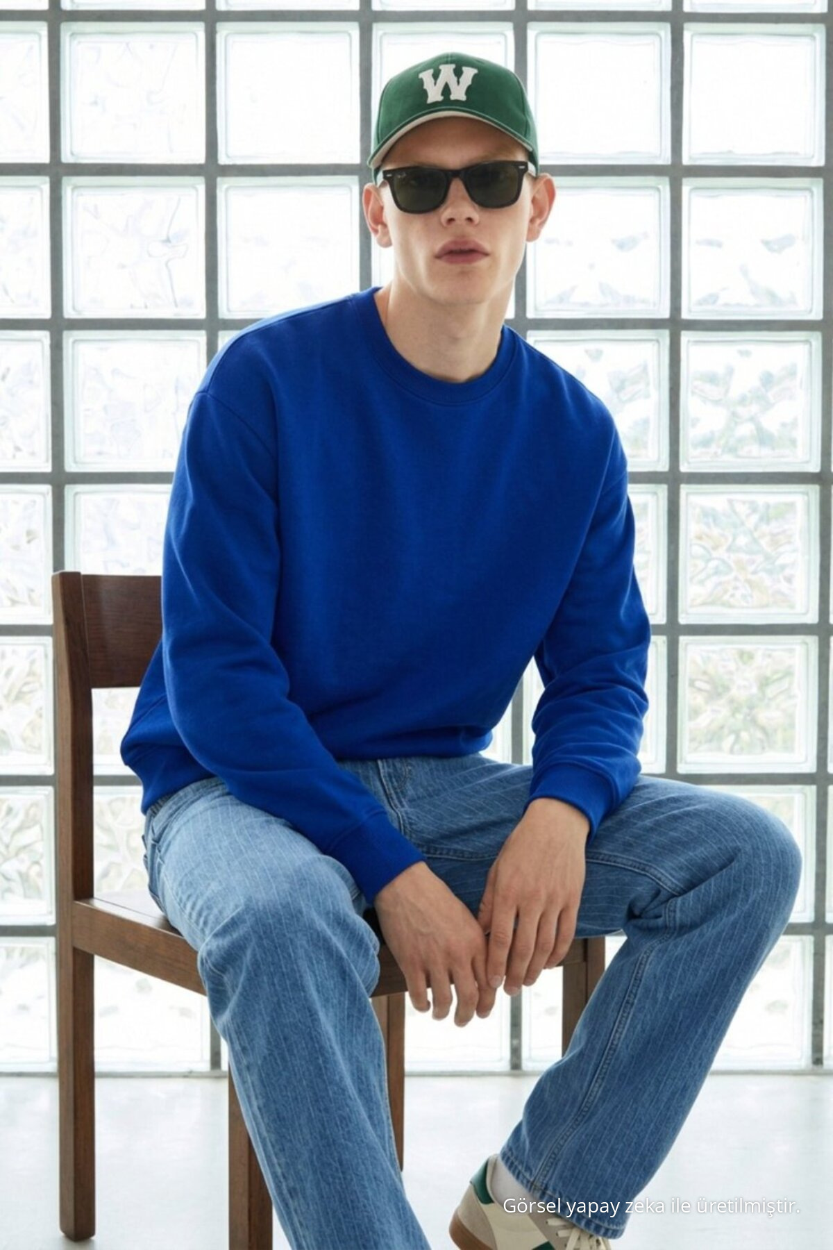 3 Adet Erkek Pamuklu Salaş Basic Kışlık Sweatshirt Gri 4